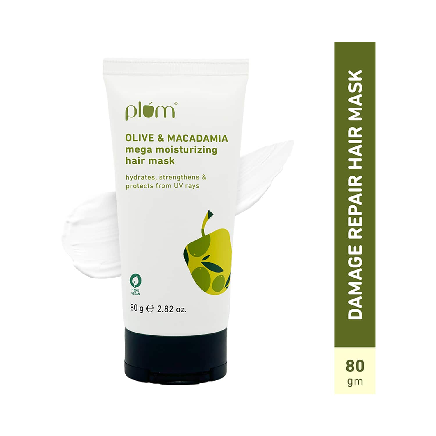 Plum | Plum Olive Hair Mask for Damaged Hair Olive Oil, Macadamia Oil and Shea Butter for Women & Men (80 g)