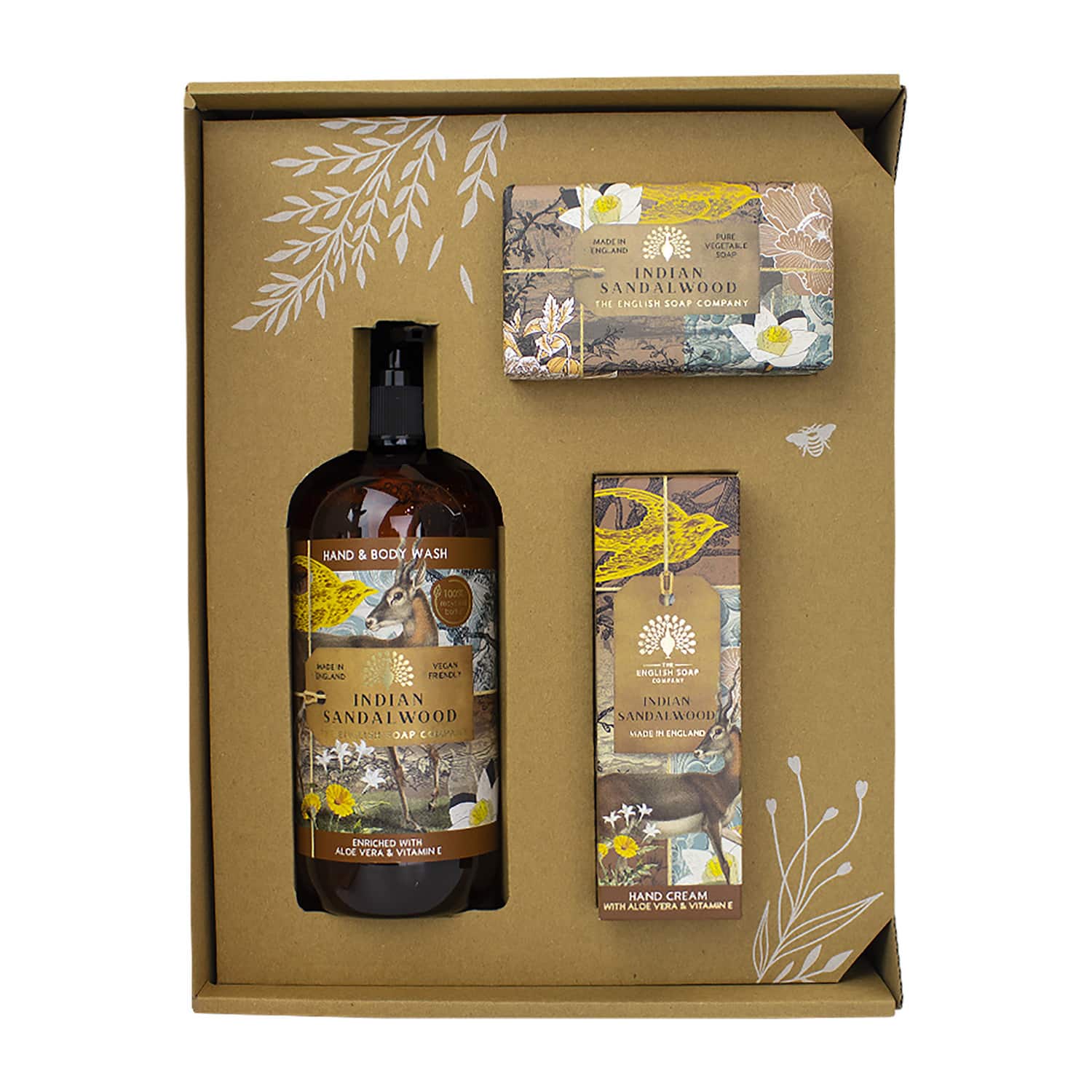 The English Soap Company | The English Soap Company - Anniversary Indian Sandalwood Hand & Body Gift Set (3 Pcs)