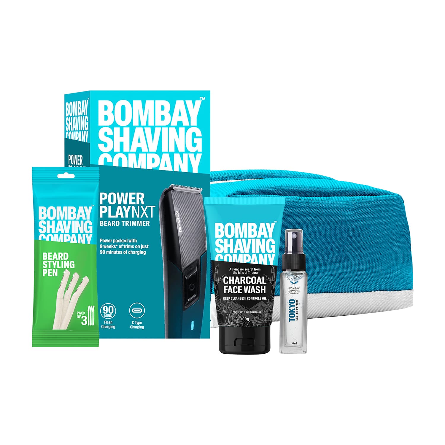 Bombay Shaving Company | Bombay Shaving Company Beard Trimmer Starter Kit Gift For Men (4 pcs)