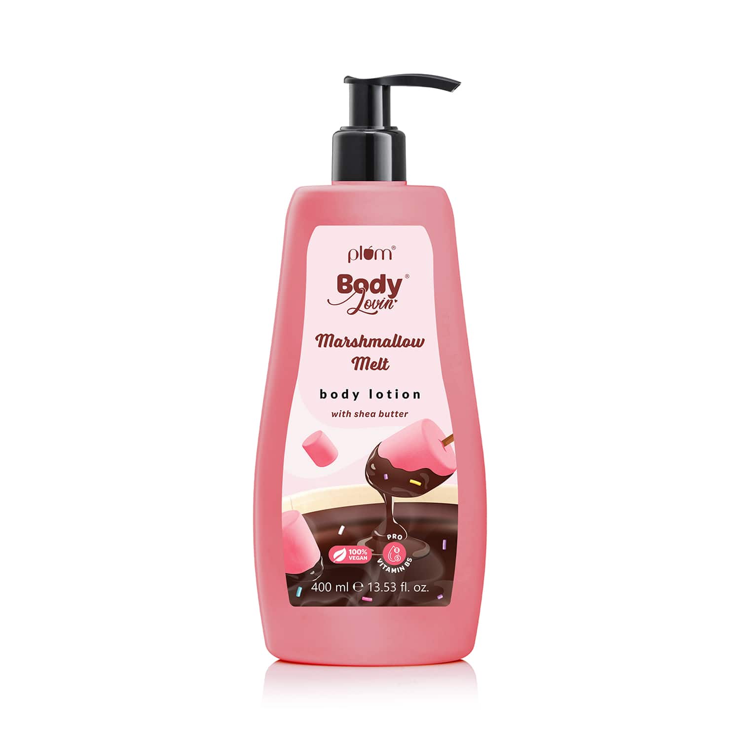 Plum | Plum Body lovin Marshmallow Melt Body Lotion with Shea Butter & Vitamin B5 Non Greasy (400 ml)
