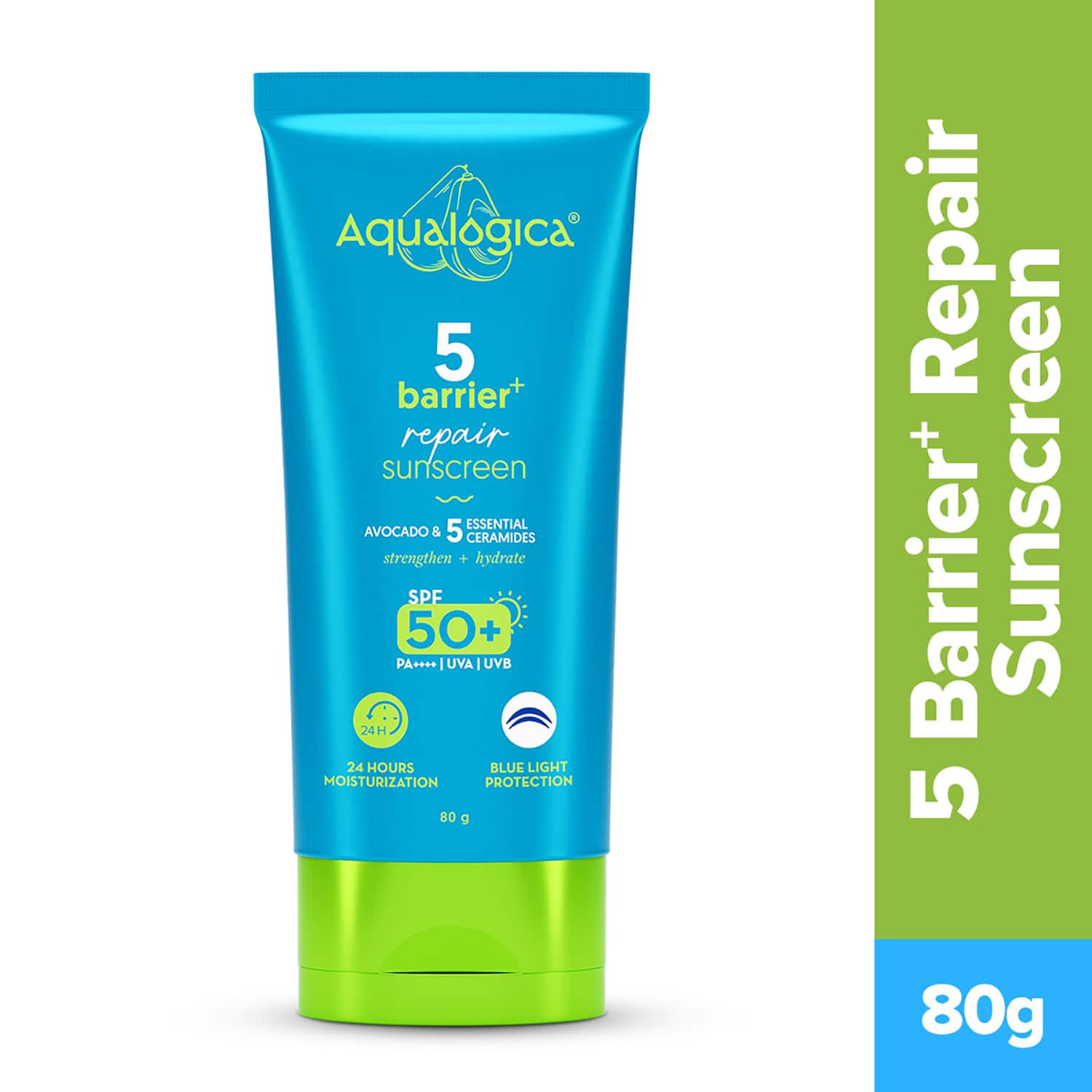 Aqualogica | Aqualogica 5 Barrier + Repair Sunscreen with Avocado and 5 Essential Ceramides (80 g)