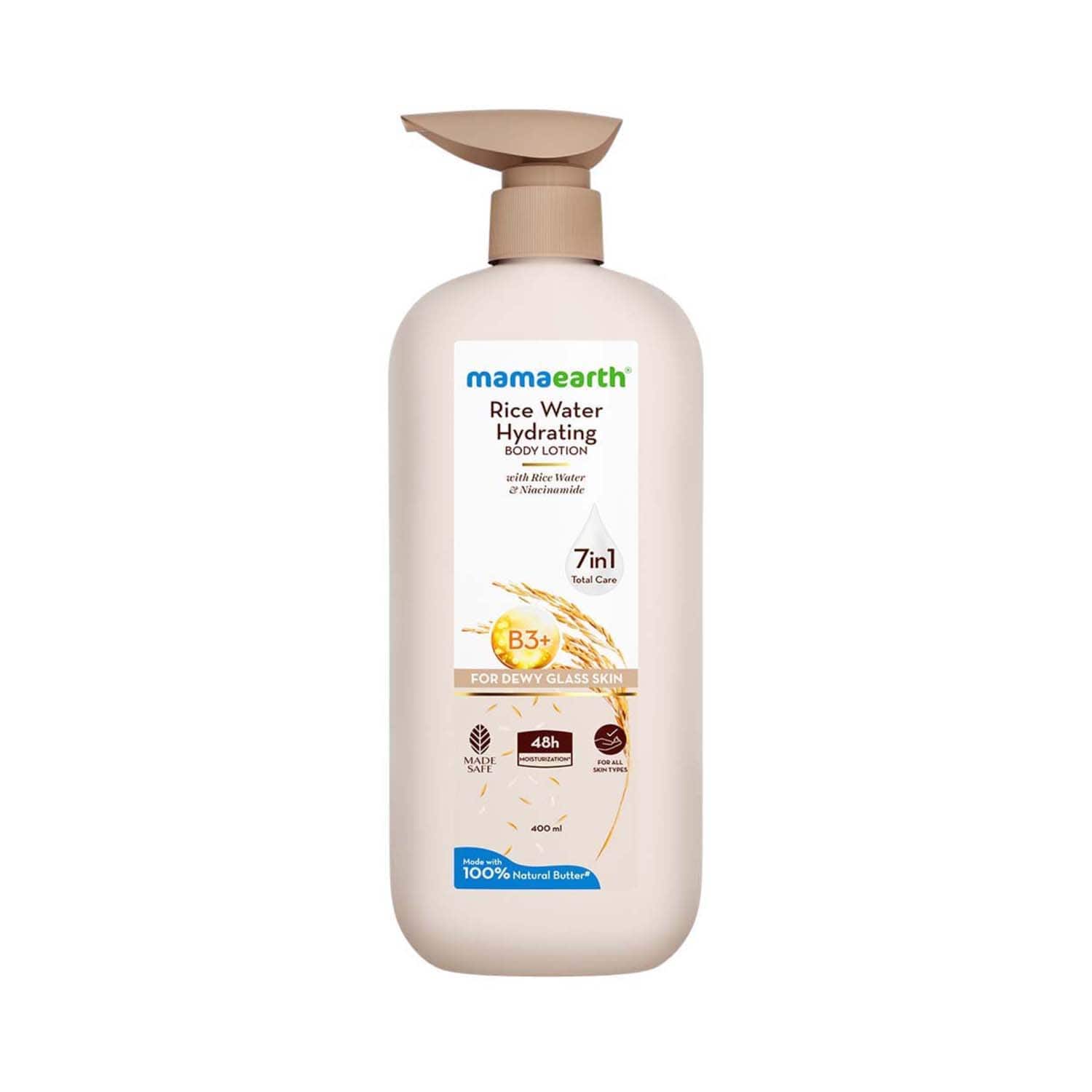 Mamaearth | Mamaearth Rice Water Hydrating Body Lotion For Dewy Glass Skin (400 ml)