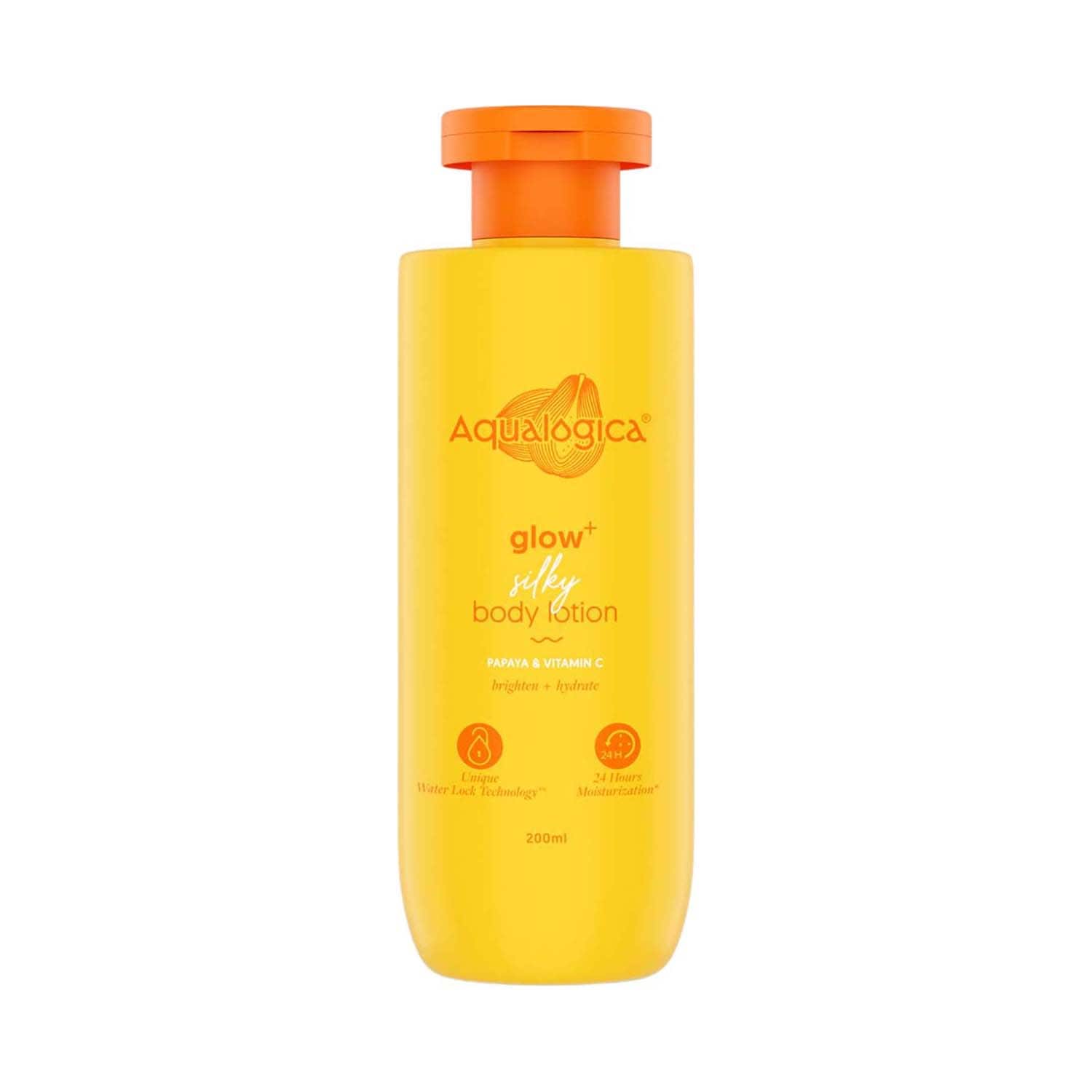 Aqualogica | Aqualogica Glow + Silky Body Lotion For 24 Hour Moisturization with Papaya & Vitamin C (200 ml)