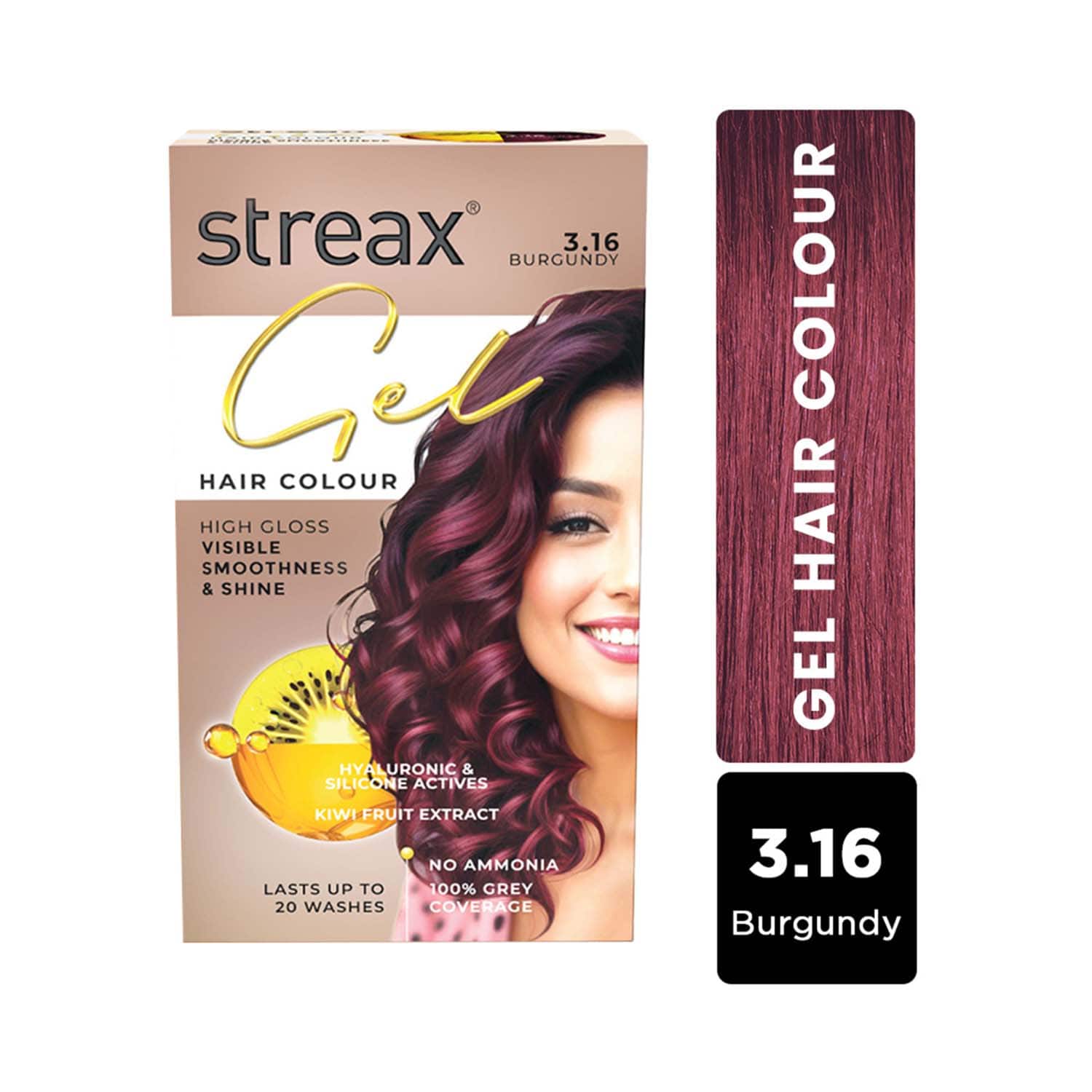Streax | Streax Gel Hair Color for Women - Burgundy 3.16 (150 ml)