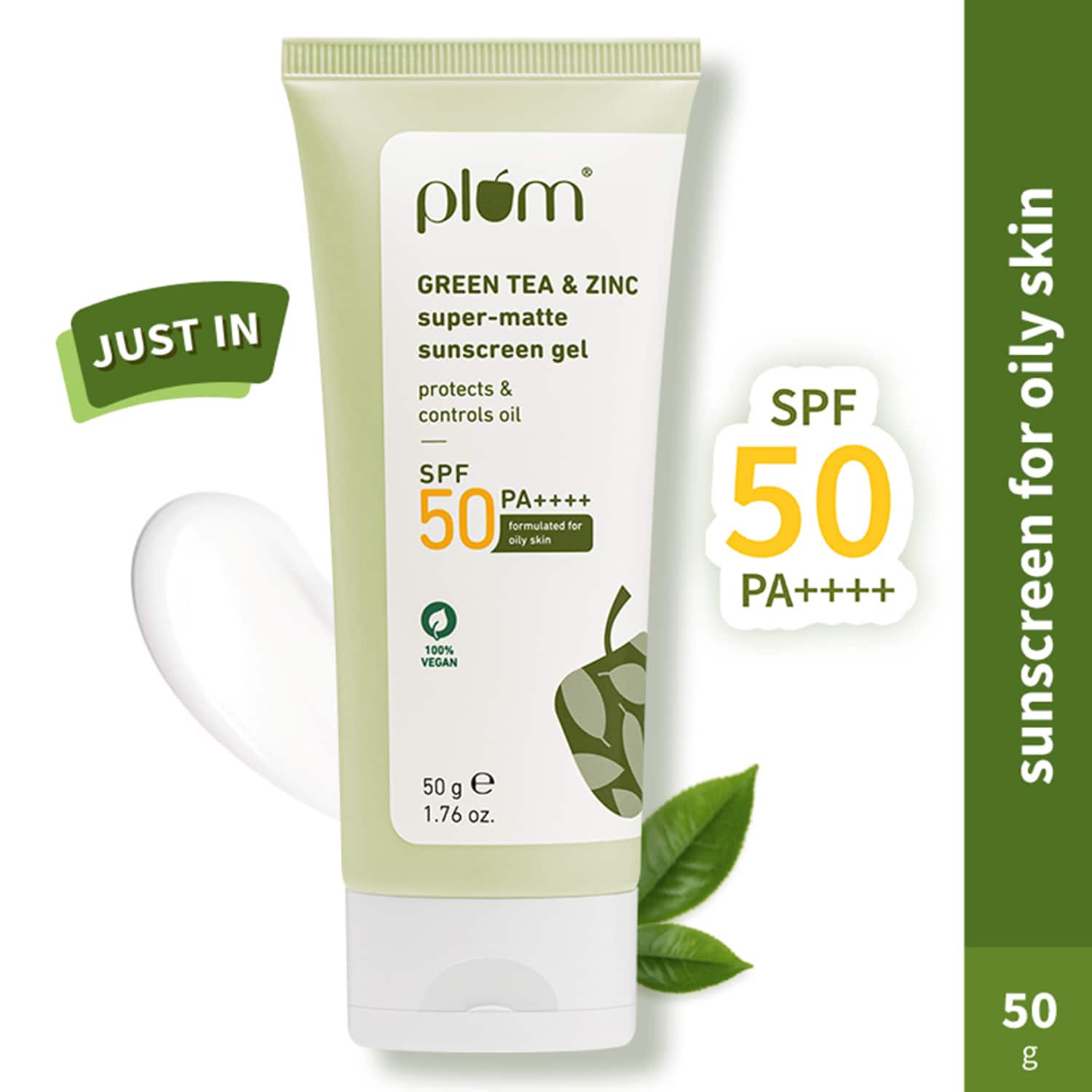Plum | Plum Green Tea & Zinc Super-Matte Sunscreen Gel (50 g)