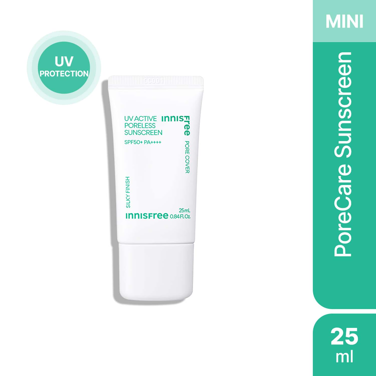 Innisfree | Innisfree UV Active Poreless Sunscreen SPF 50+ PA++++ for Even Toned Skin Mini (25 ml)