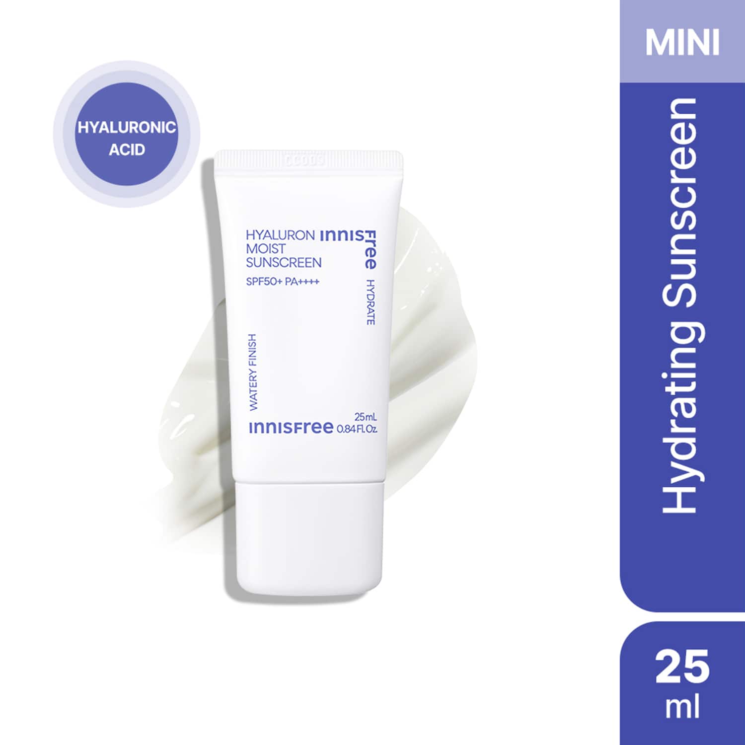Innisfree | Innisfree Hyaluron Moist Sunscreen SPF50+ PA++++ No White Cast Watery Finish Mini (25 ml)