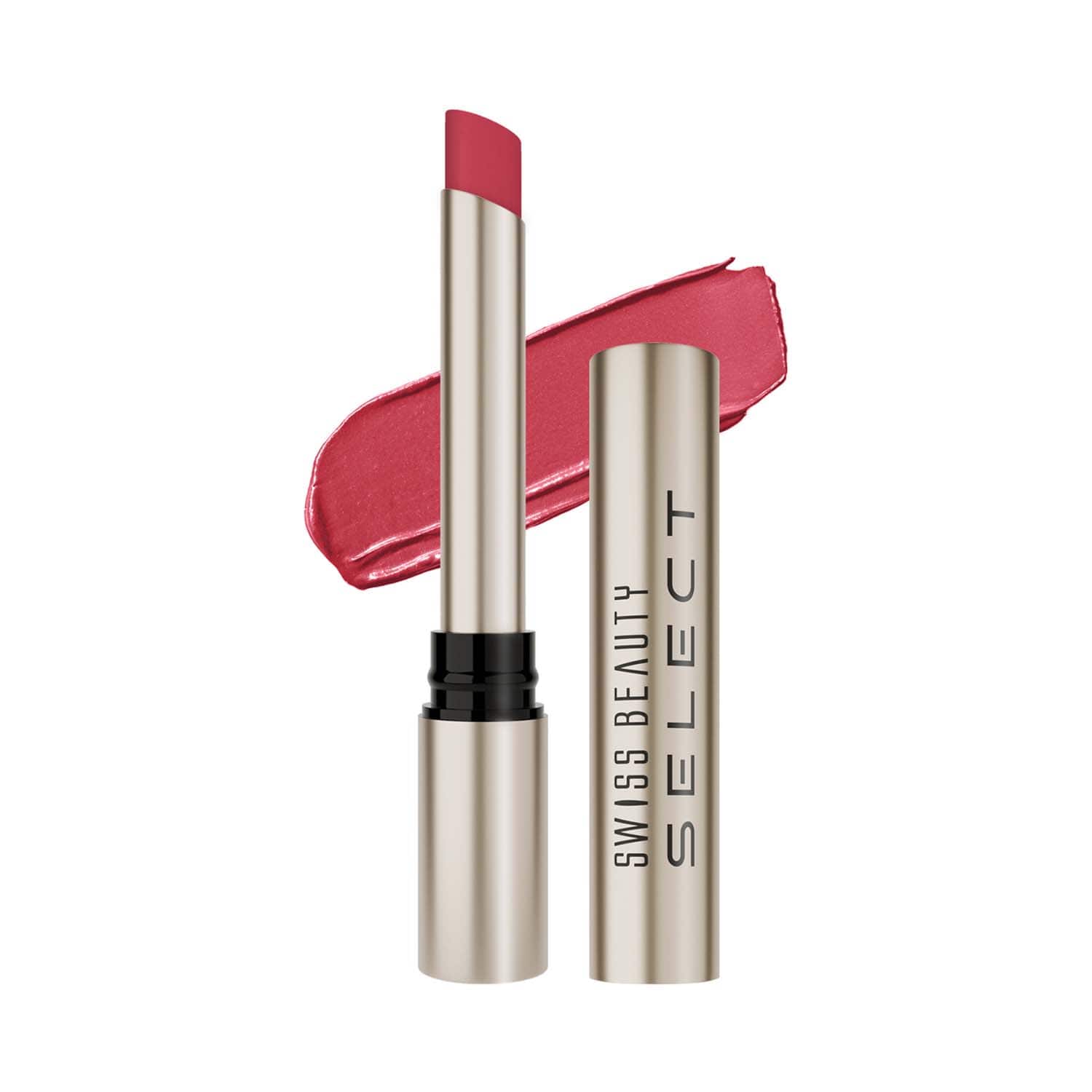 Swiss Beauty | Swiss Beauty Select High On Shine Creamy Lipstick Enriched with Vitamin E - Iconic Pink (1 g)