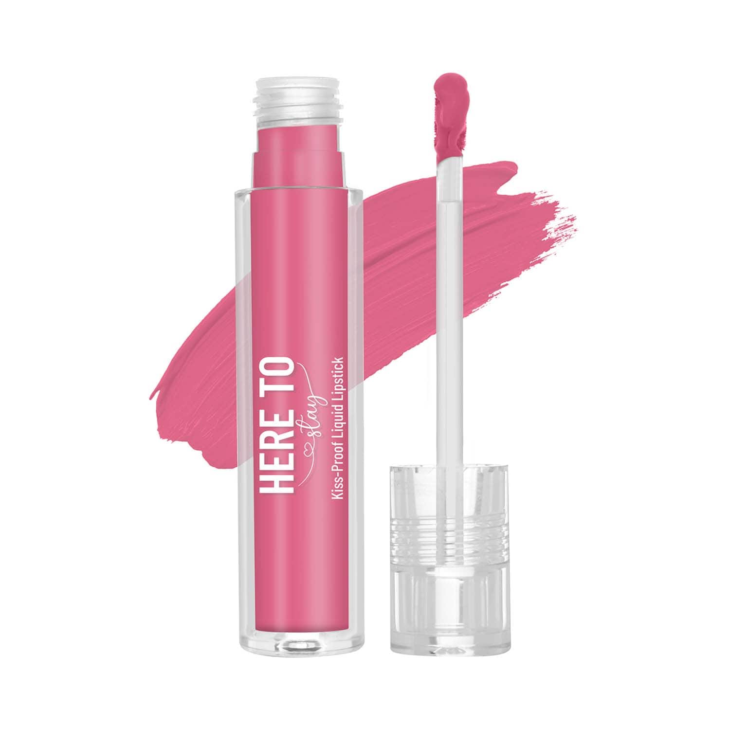 Swiss Beauty | Swiss Beauty Here To Stay Liquid Matte Lipstick with Kiss Proof Formula - Brick Pink (3 ml)