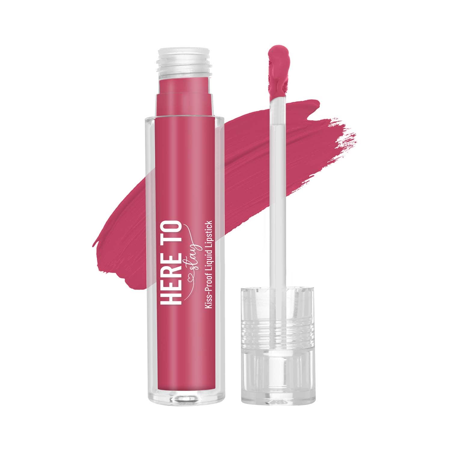 Swiss Beauty | Swiss Beauty Here To Stay Liquid Matte Lipstick with Kiss Proof Formula - Blush Crush (3 ml)