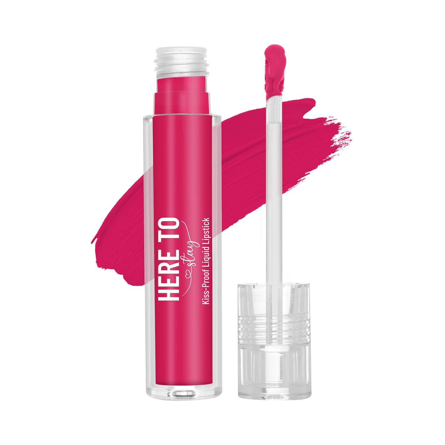 Swiss Beauty | Swiss Beauty Here To Stay Liquid Matte Lipstick with Kiss Proof Formula - Shocking Pink (3 ml)