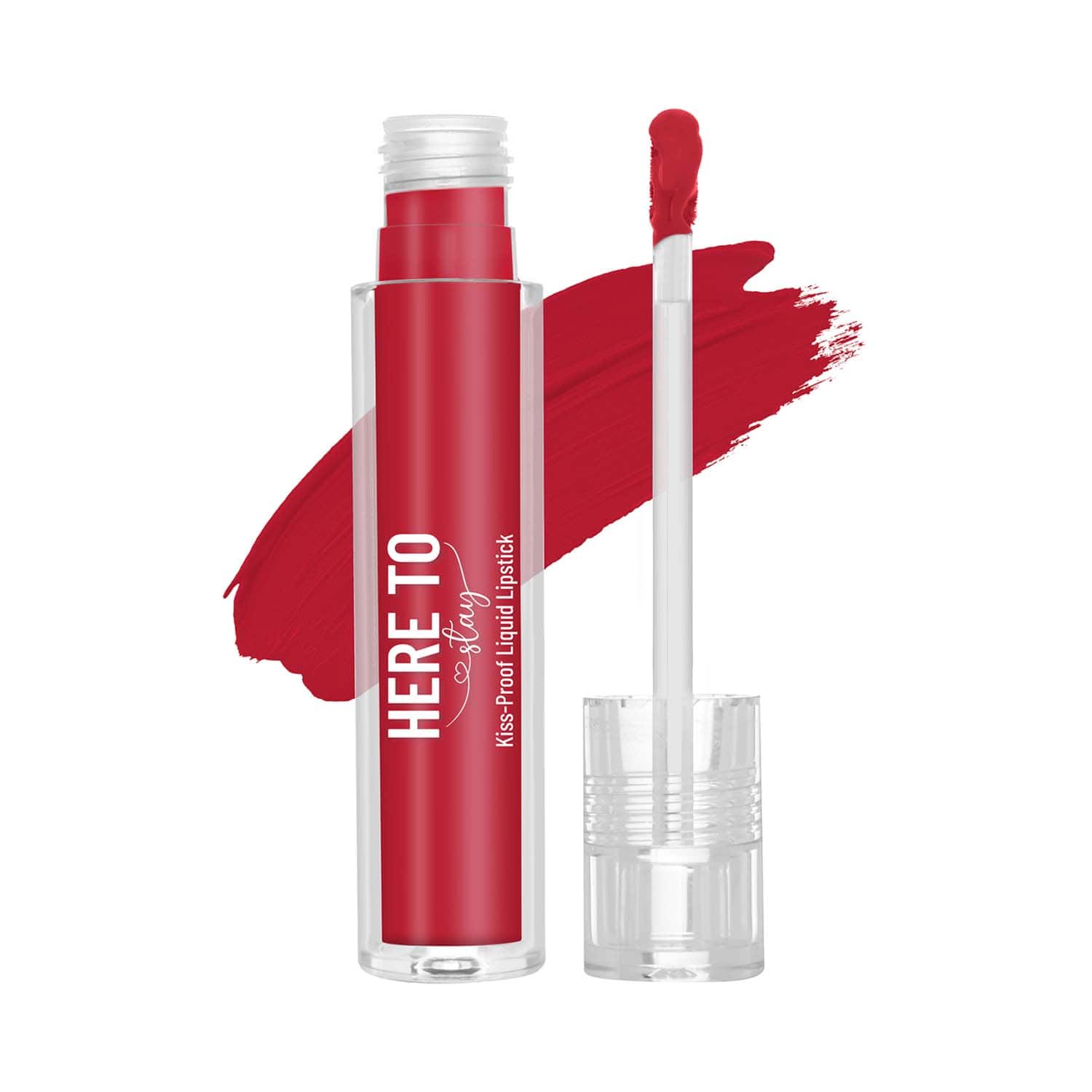 Swiss Beauty | Swiss Beauty Here To Stay Liquid Matte Lipstick with Kiss Proof Formula - Cashmere Red (3 ml)