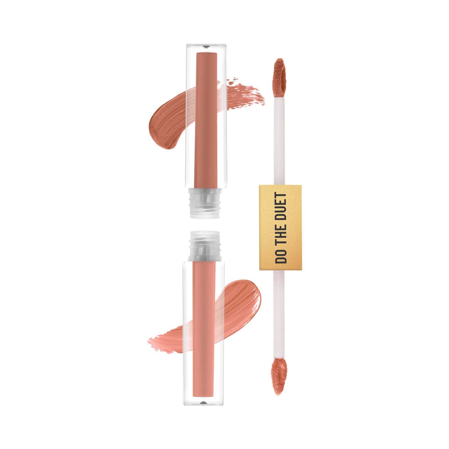 Swiss Beauty | Swiss Beauty Select Do The Duet Matte Liquid Lipstick + Tinted Gloss - Amber Nude (3 ml)