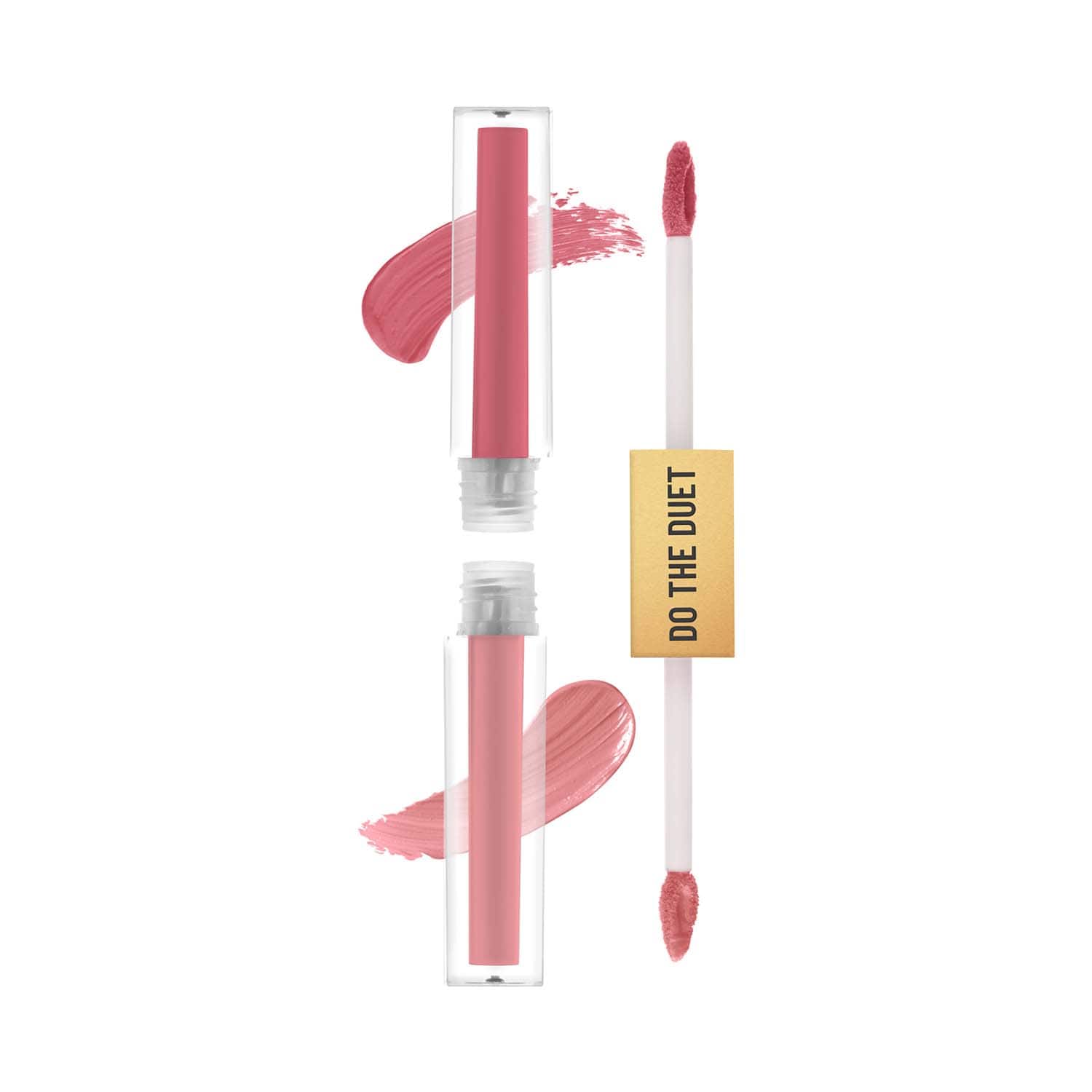 Swiss Beauty | Swiss Beauty Select Do The Duet Matte Liquid Lipstick + Tinted Gloss - Dusty Pink (3 ml)