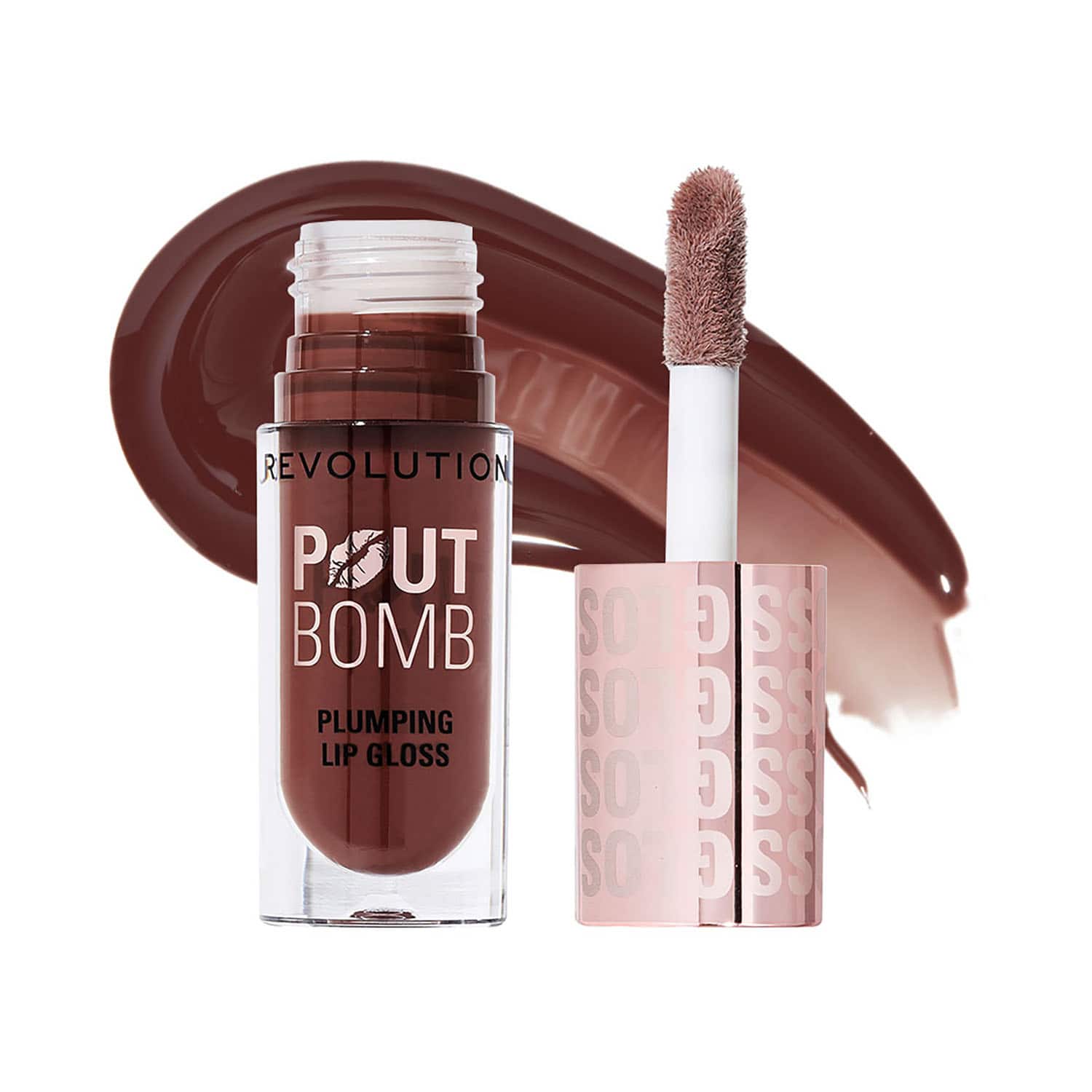 Makeup Revolution | Makeup Revolution Pout Bomb Plumping Gloss - Espresso Cool Nude (4.6 ml)