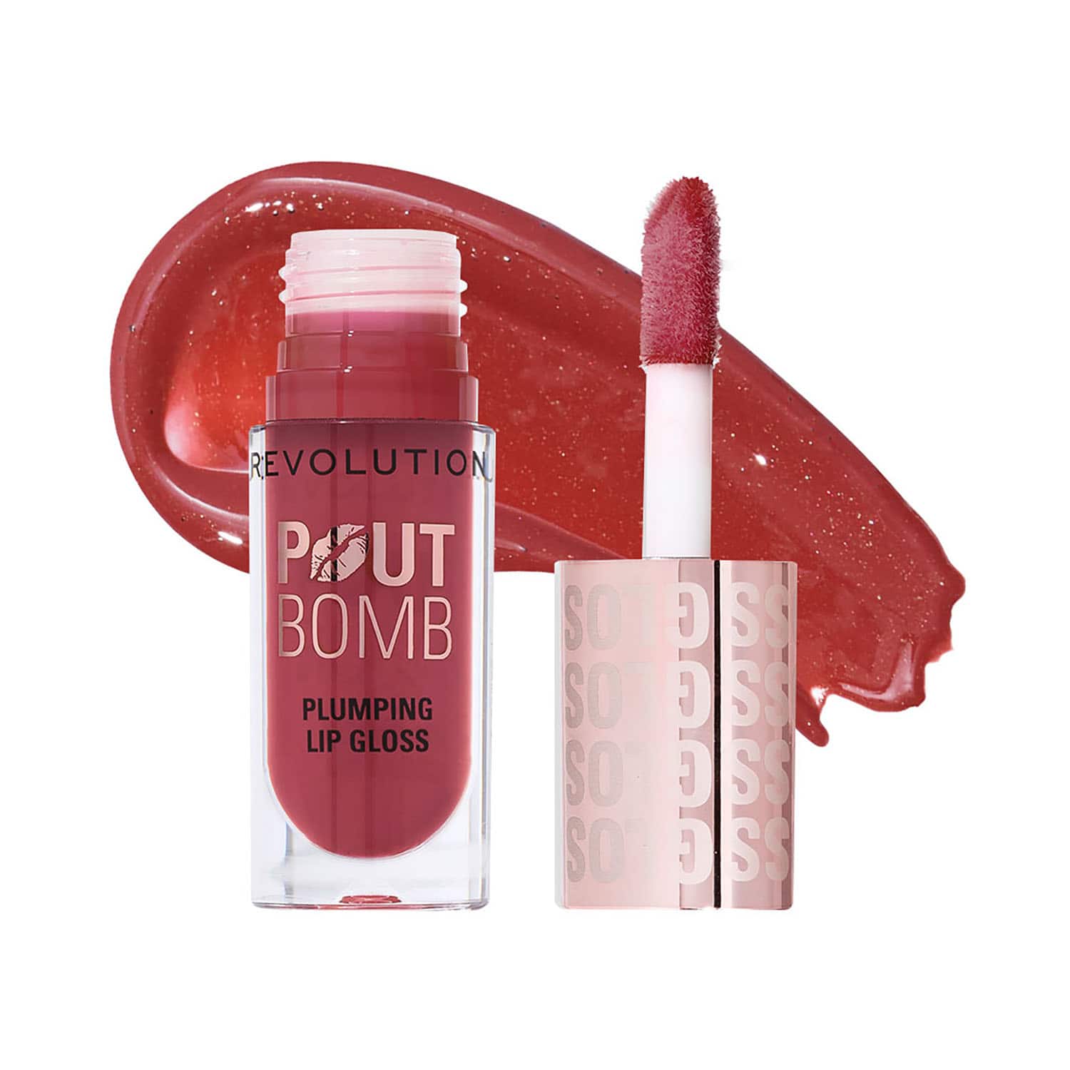 Makeup Revolution | Makeup Revolution Pout Bomb Plumping Gloss - Wild Mauve Pink (4.6 ml)