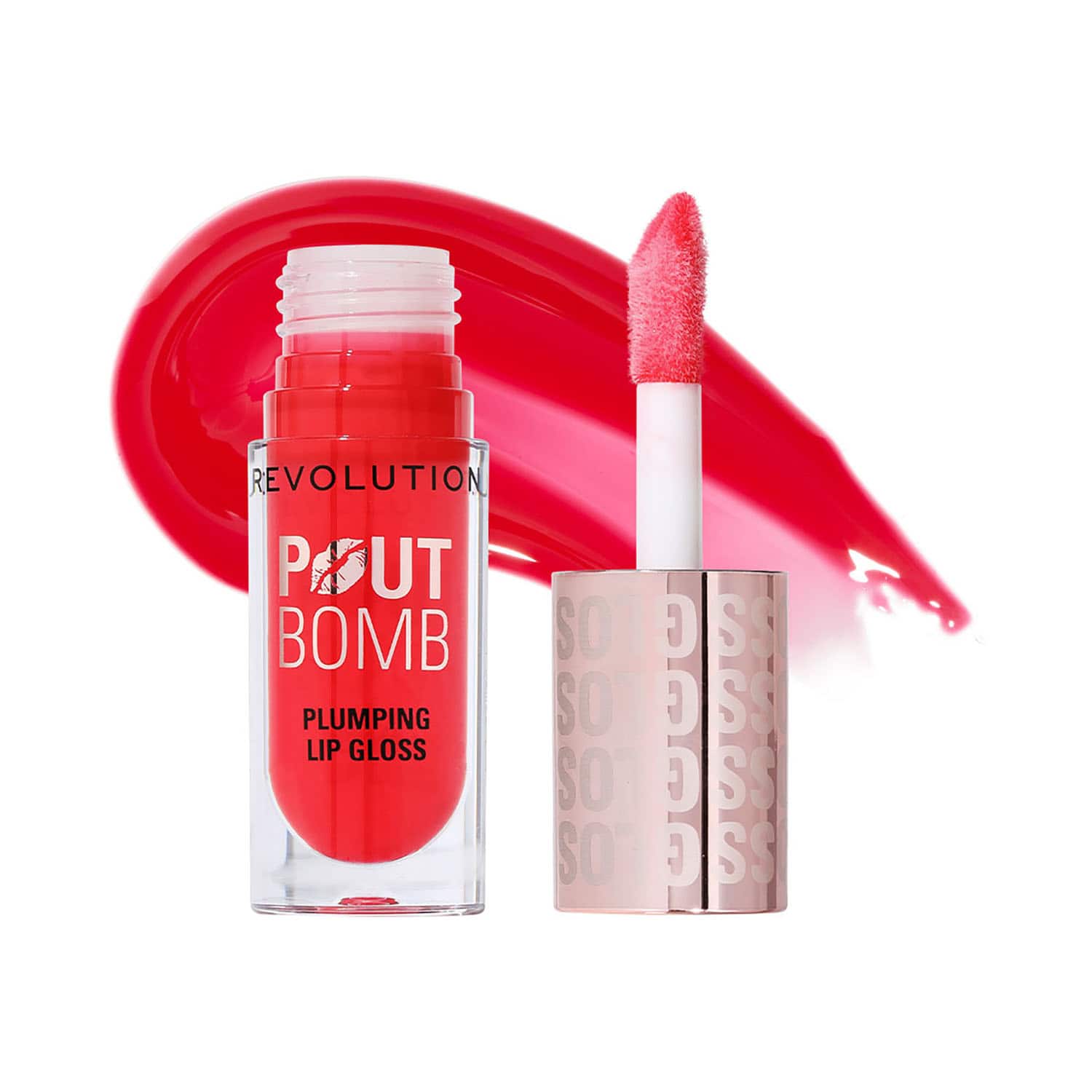Makeup Revolution | Makeup Revolution Pout Bomb Plumping Gloss - Cherry Sheer Red (4.6 ml)