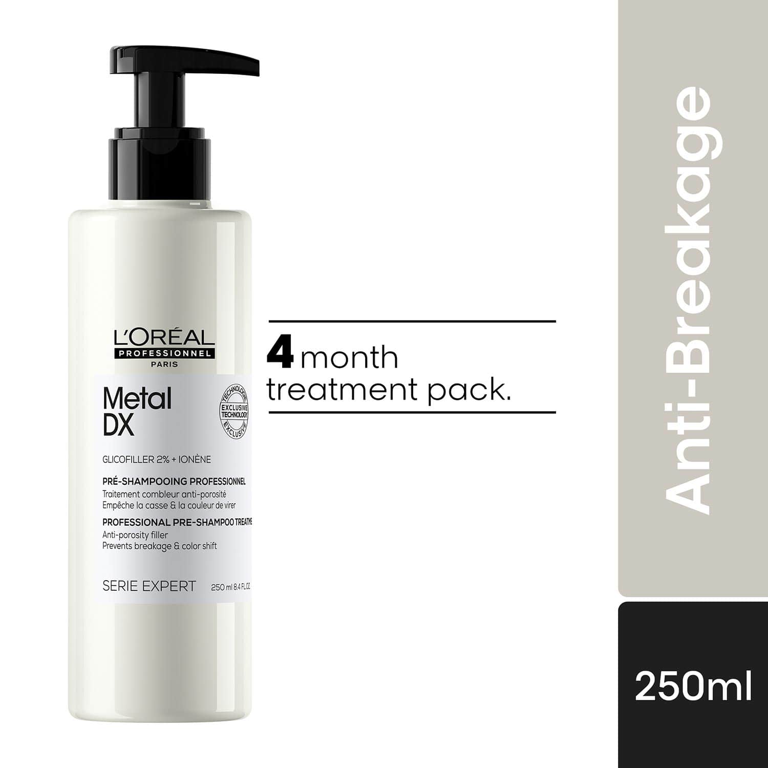 L'OREAL PROFESSIONNEL | L'OREAL PROFESSIONNEL Metal DX Anti-Porosity Filler Pre-Shampoo Treatment for Less Breakage (250 ml)