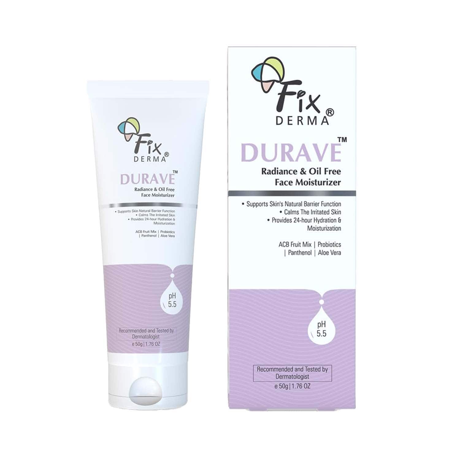 Fixderma | Fixderma Durave Radiance & Brightening Oil Free Face Aloe Vera Face Moisturizer All Skin Type (50 g)