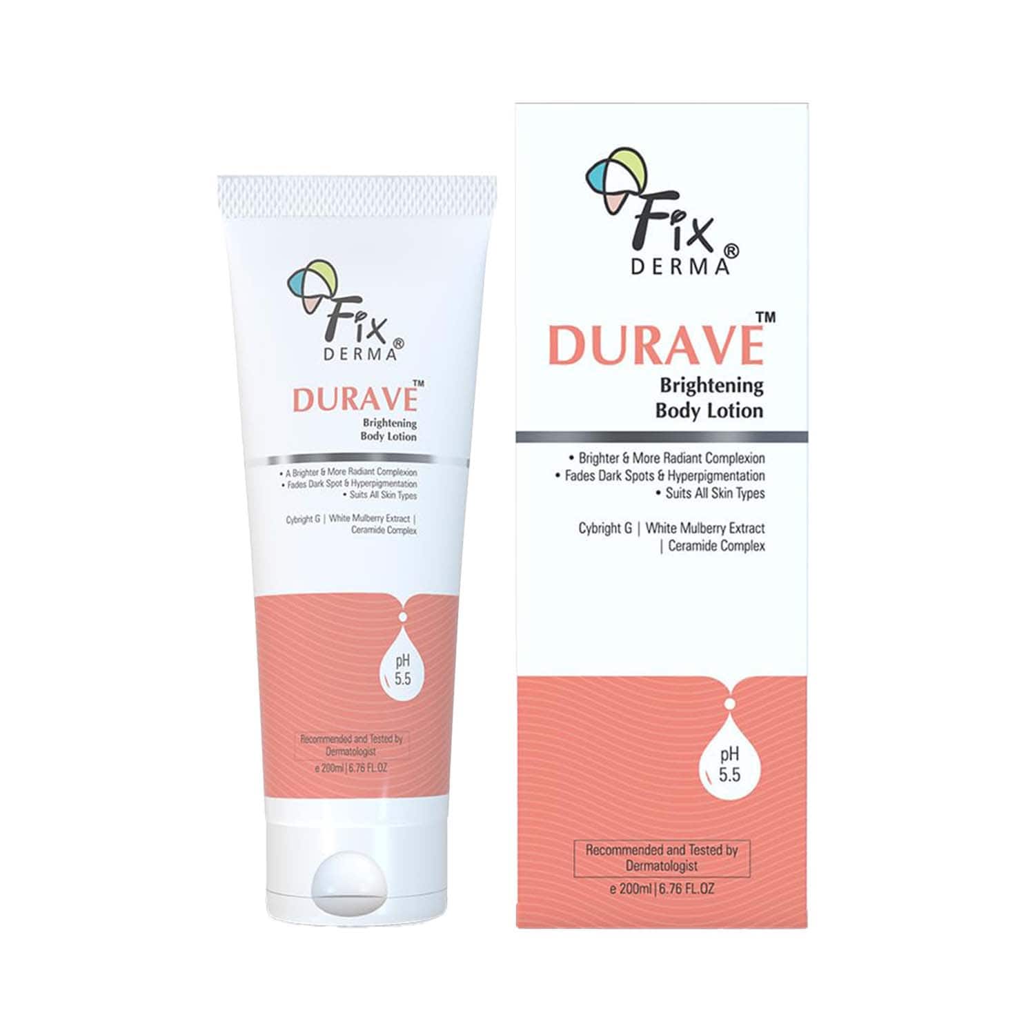 Fixderma | Fixderma Durave Brightening Body Lotion Ceramide Lotion for Hyperpigmentation & Dark Spots (200 ml)