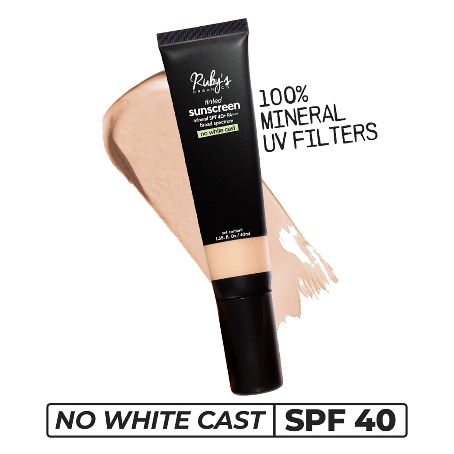 Ruby's Organics | Ruby's Organics Tinted Mineral Sunscreen SPF 40 (40 ml)