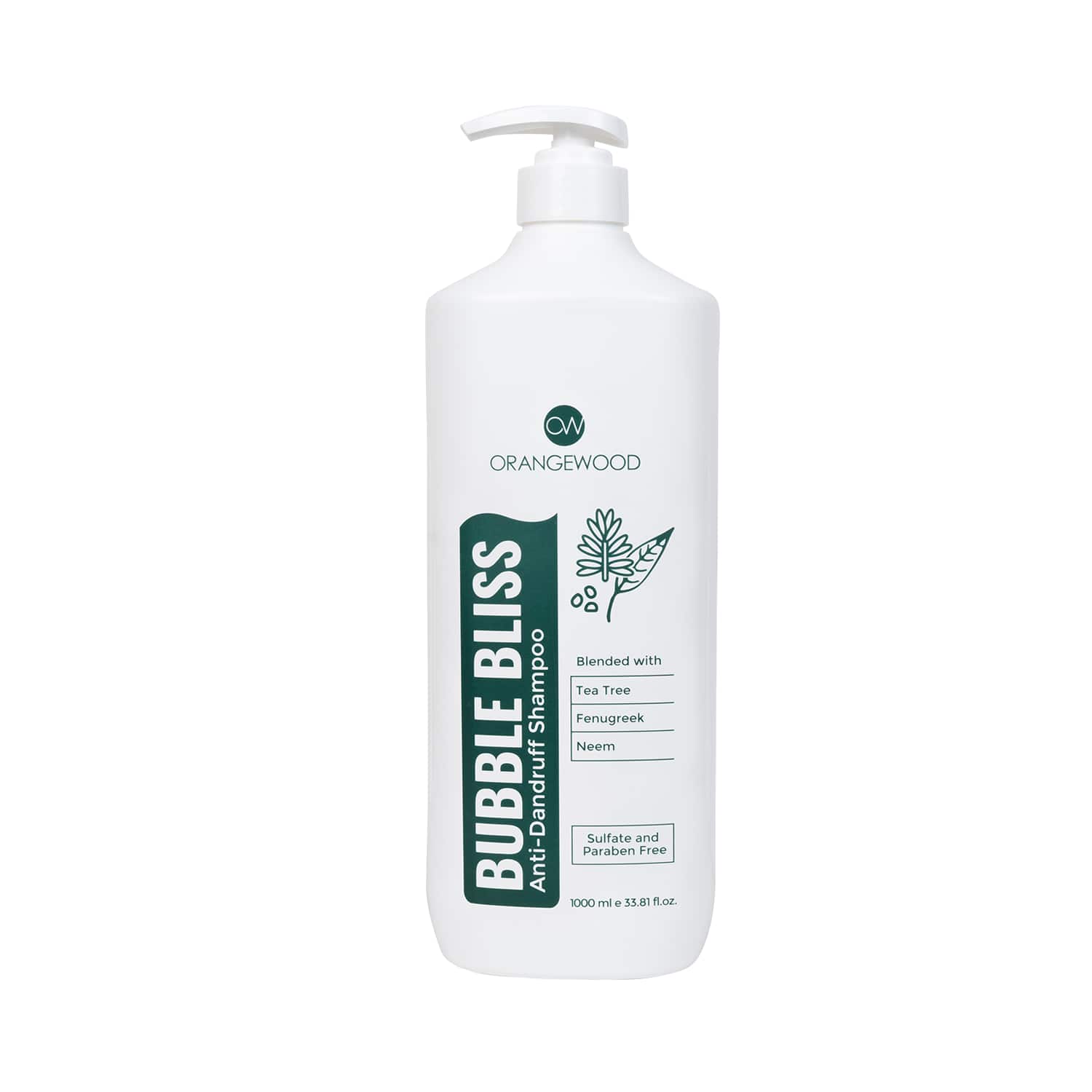 Orangewood | Orangewood Bubble Bliss Anti Dandruff Shampoo for Dandruff Hair Loss & Dryness (1000 ml)