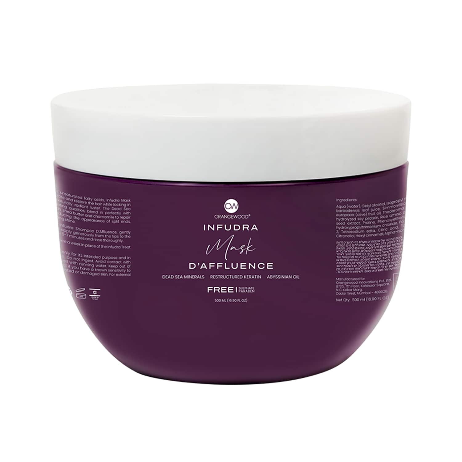 Orangewood | Orangewood Infudra Mask D'Affluence for Dry Dull Strong & Shiny Hair (500 ml)