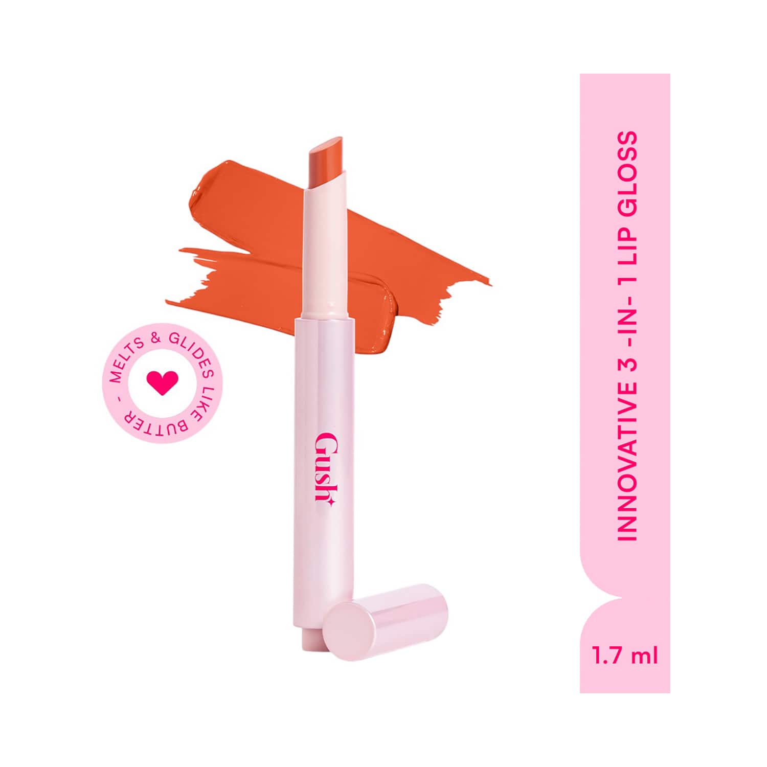 Gush Beauty | Gush Beauty Hybrid Gloss Butter Balm Stick - Bliss-Neutral Rosy Beige (1.7 g)