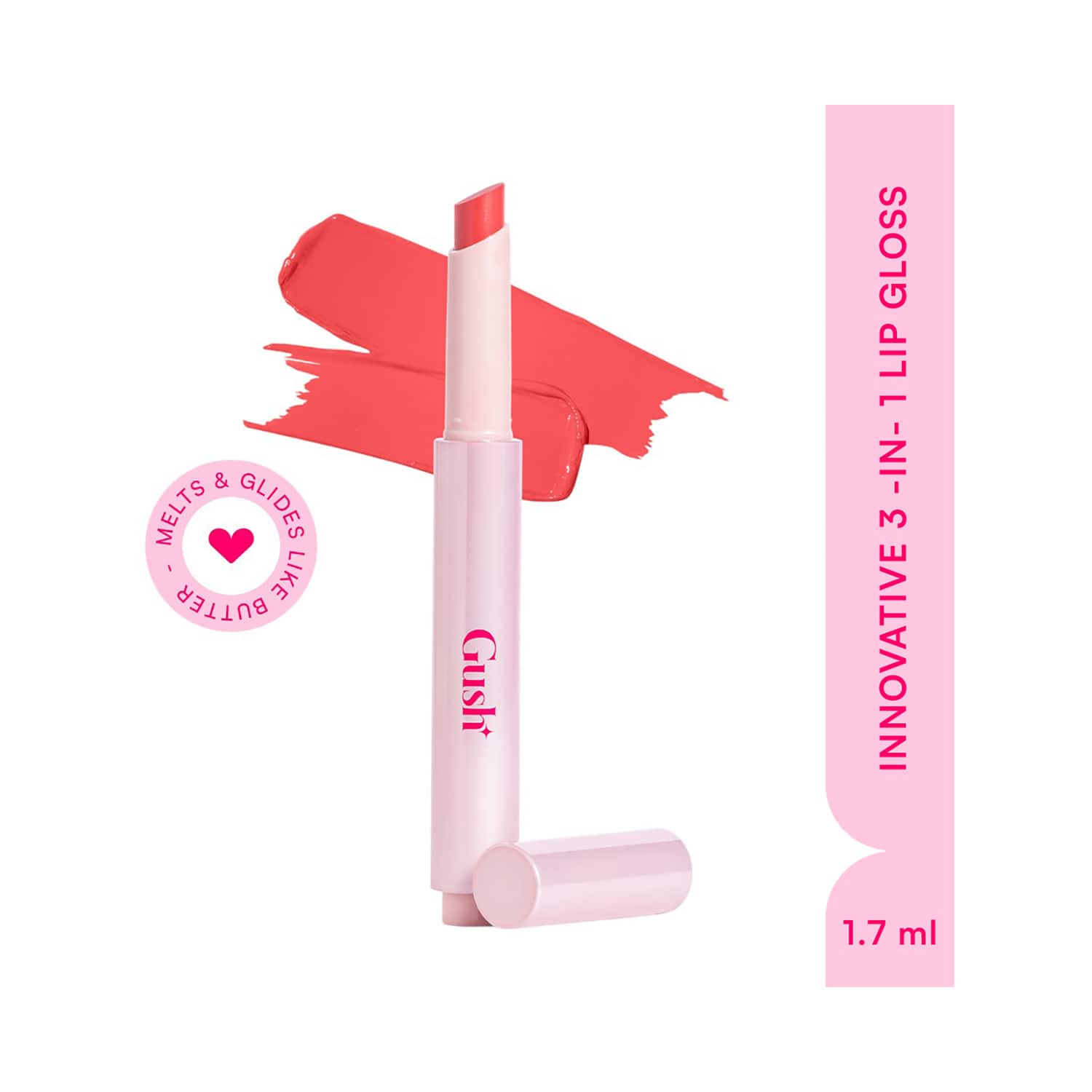 Gush Beauty | Gush Beauty Hybrid Gloss Butter Balm Stick - Lover-Creamy Baby Pink (1.7 g)