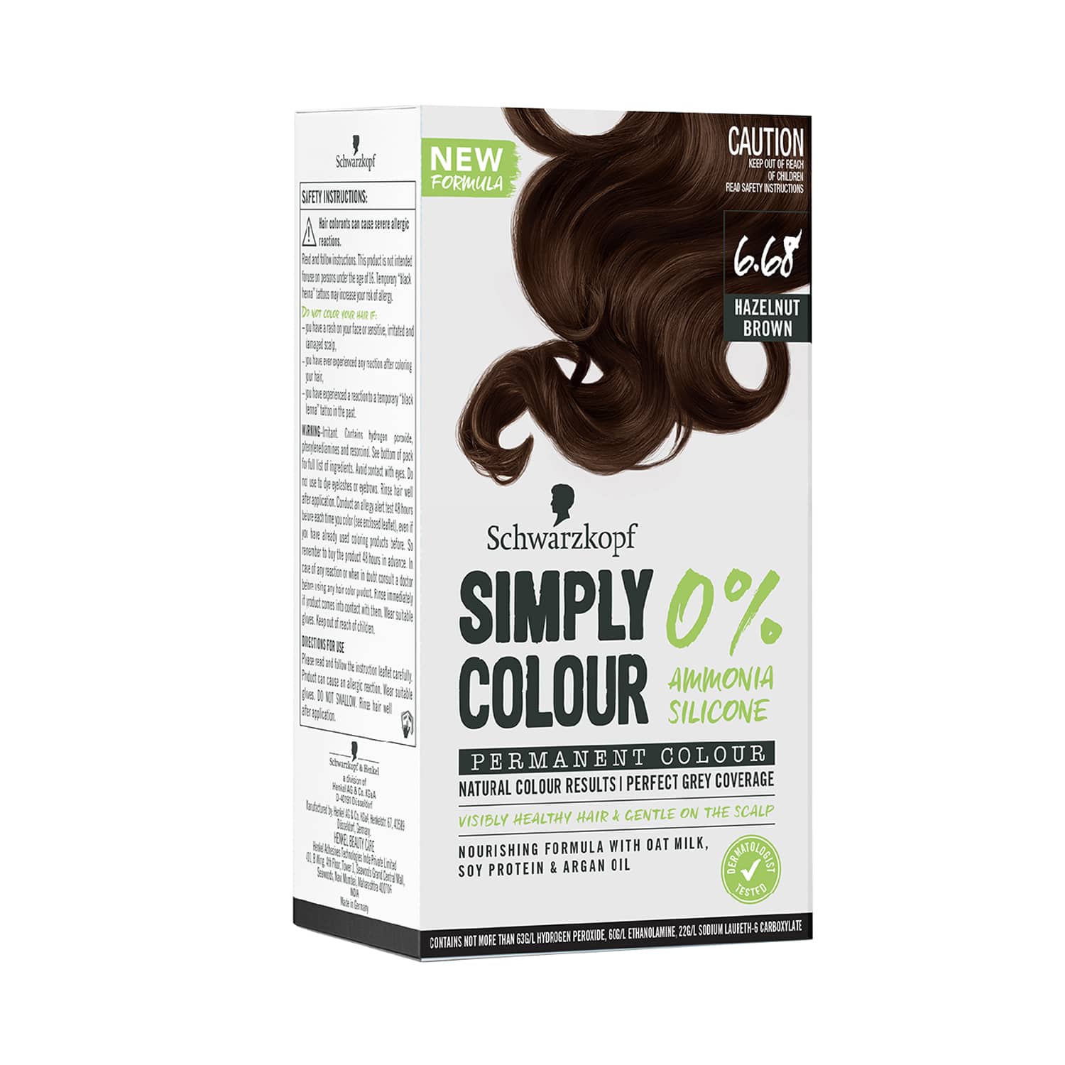 Schwarzkopf Professional | Schwarzkopf Professional Simply Color Permanent Hair Colour - 6.68 Hazelnut Brown (142.5 ml)