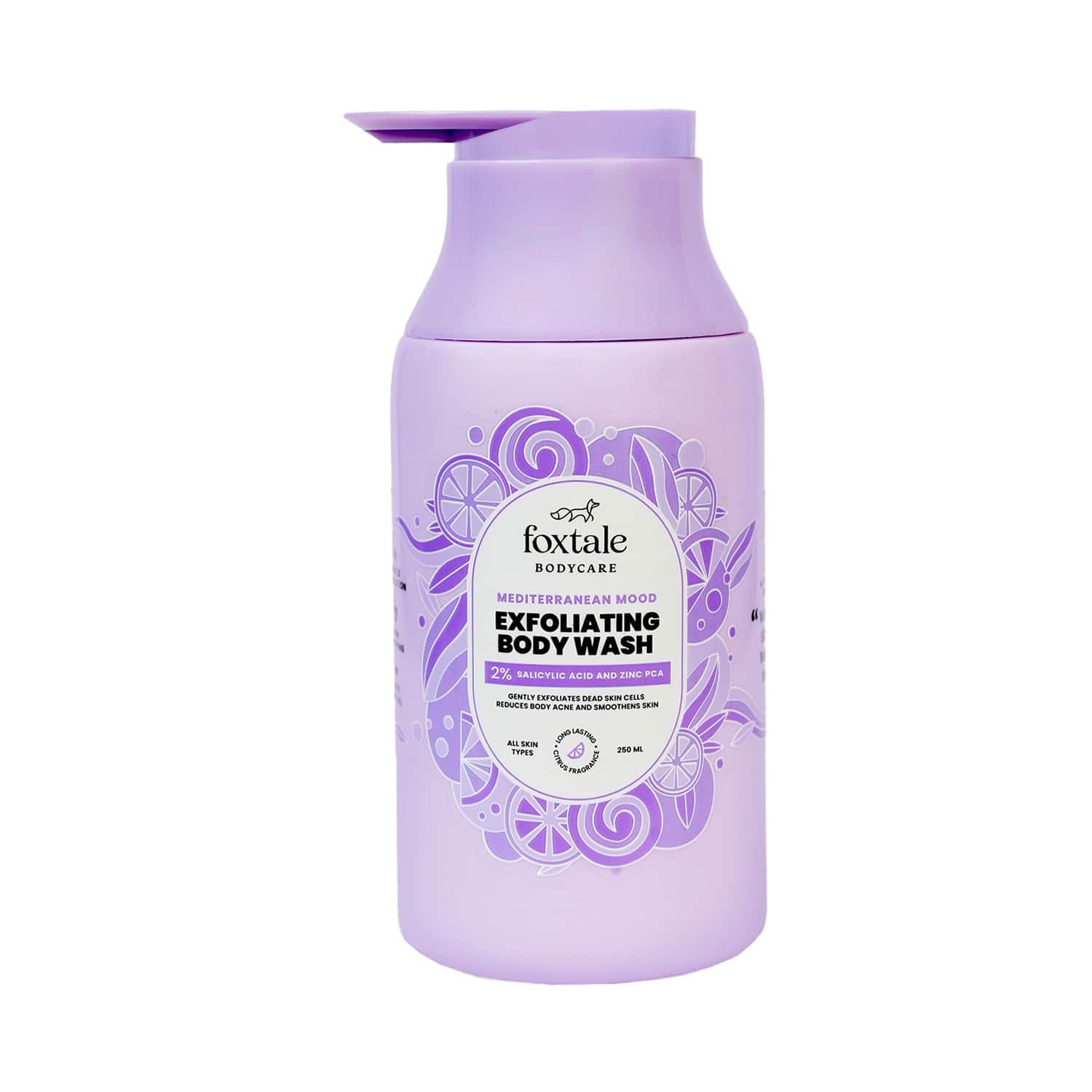 Foxtale | Foxtale Exfoliating Body Wash 2% Salicylic Acid Zinc PCA Reduces Body Acne Smoothens Skin (250 ml)
