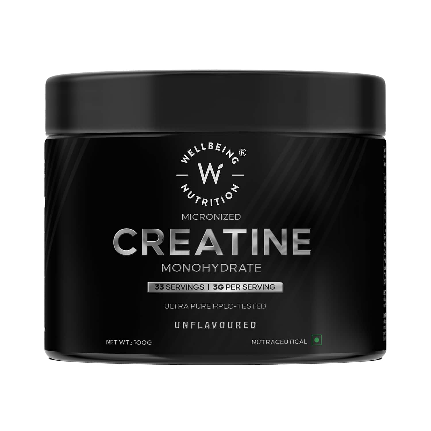 Wellbeing Nutrition | Wellbeing Nutrition 100% Pure Micronised Creatine Powder Monohydrate - Unflavoured (100 g)