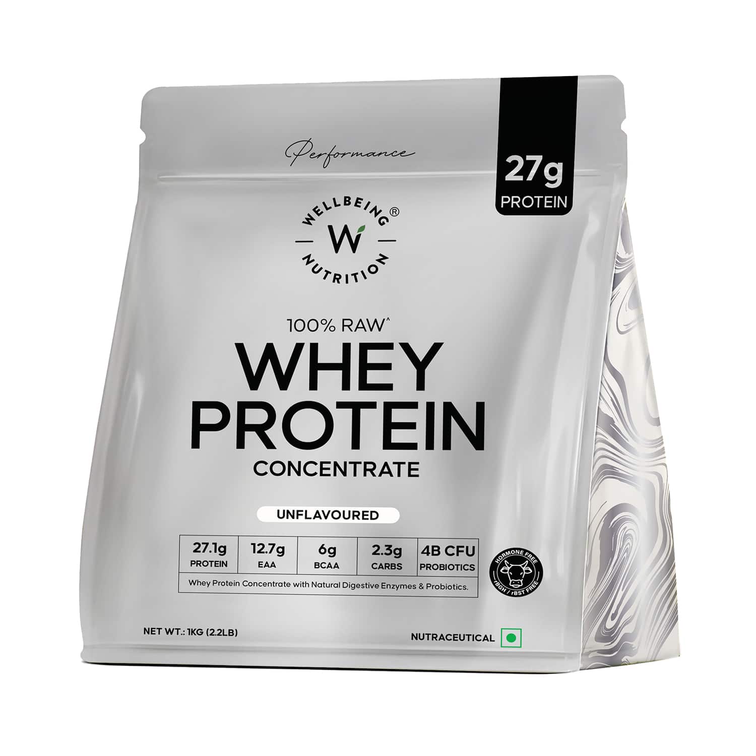 Wellbeing Nutrition | Wellbeing Nutrition 100% Raw Whey Protein Concentrate - Unflavoured (1 kg)