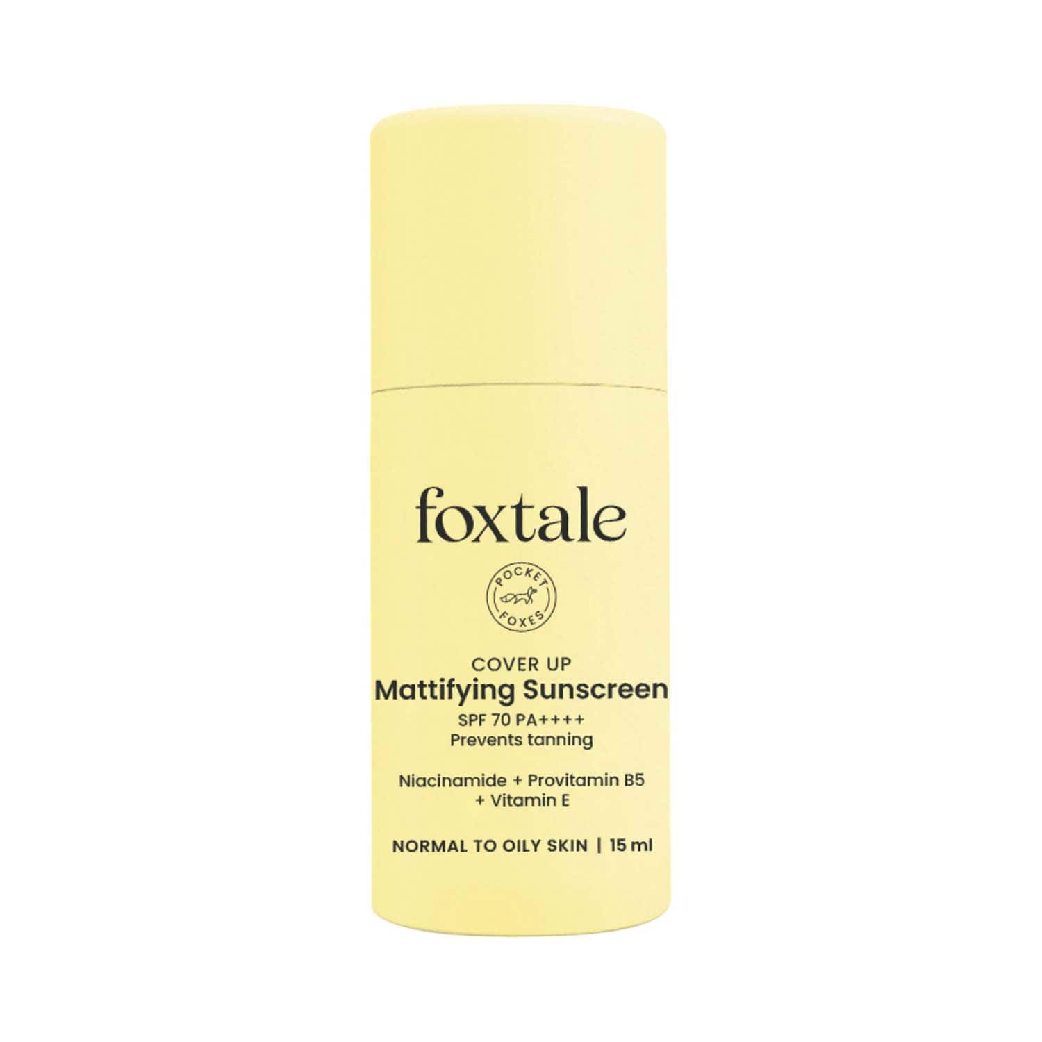 Foxtale | Foxtale Dewy Sunscreen SPF 70 PA++++ With Niacinamide + Provitamin B5 + Vitamin E  (15 ml)
