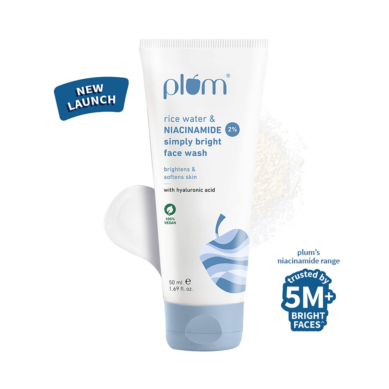 Plum | Plum Simply Bright 2% Niacinamide Face Wash With Rice Water (50 ml)