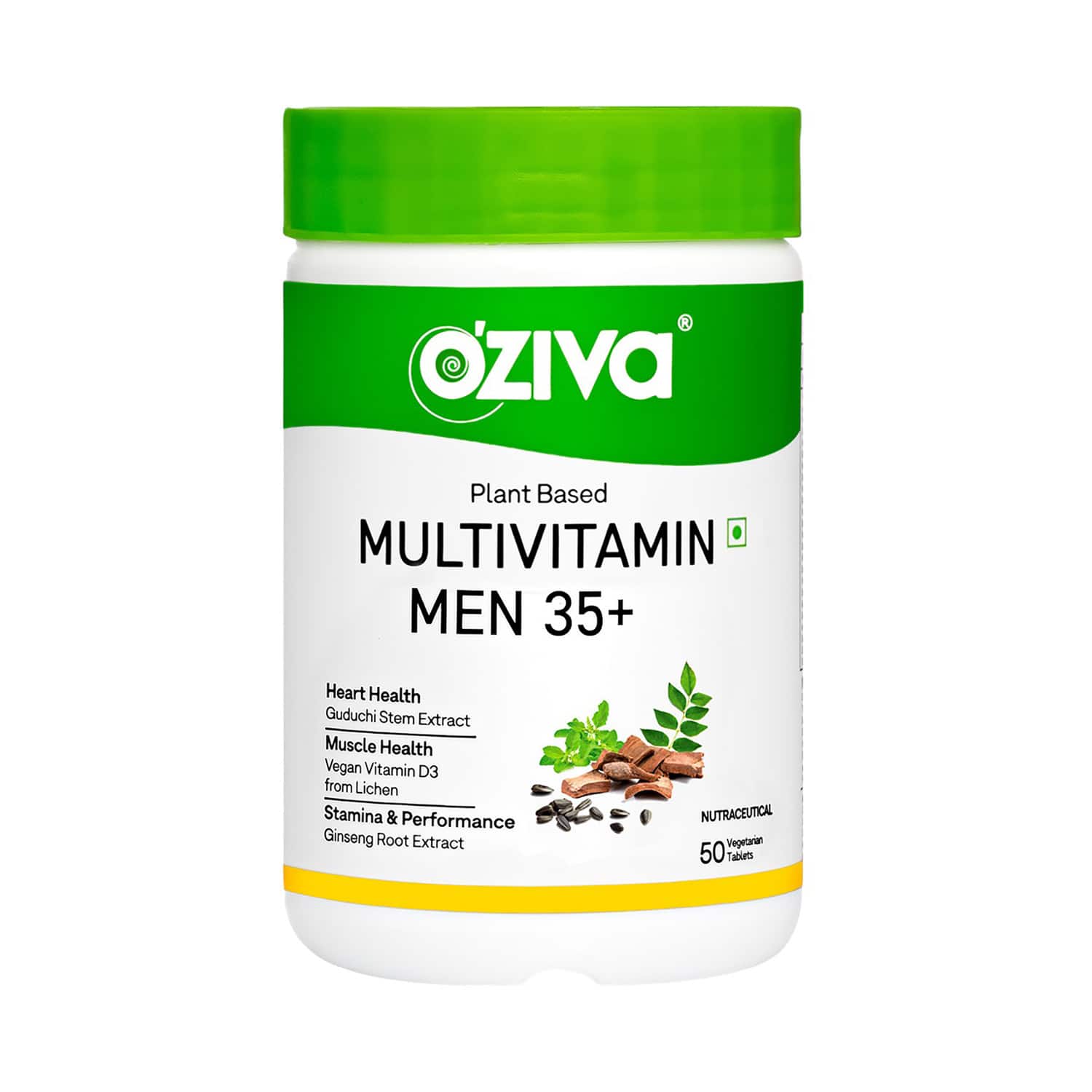 Oziva | Oziva Plant Based Multivitamins For Men 35+ (50 Tablets)