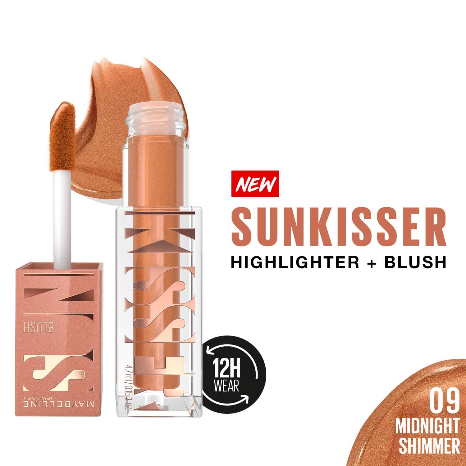 Maybelline New York | Maybelline New York Sunkisser Highlighter + Blush - 09 Midnight Shimmer (4.7 g)