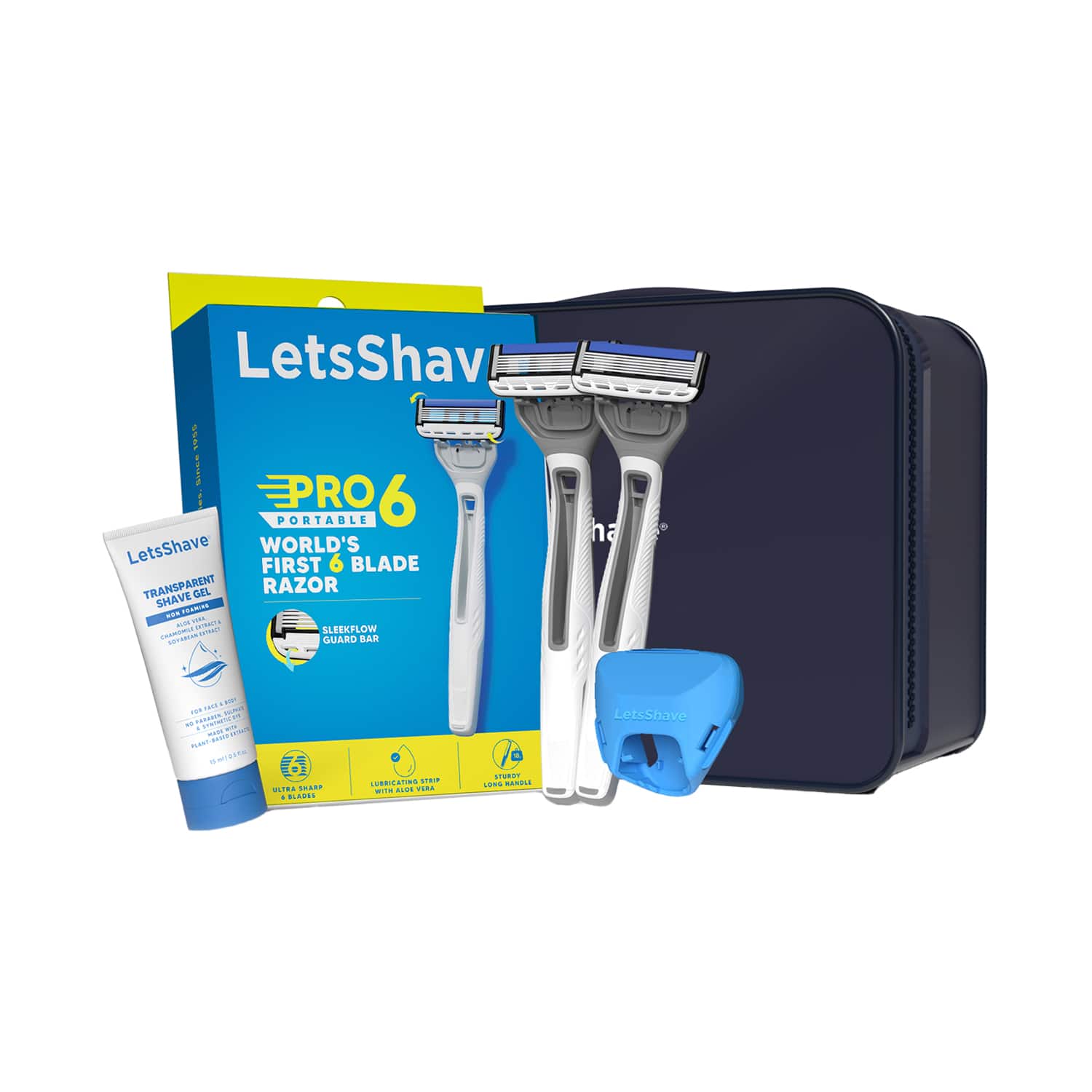 LetsShave | LetsShave World's First 6 Blade Razor Premium Grooming Kit Gift Set for Men (5 pcs)