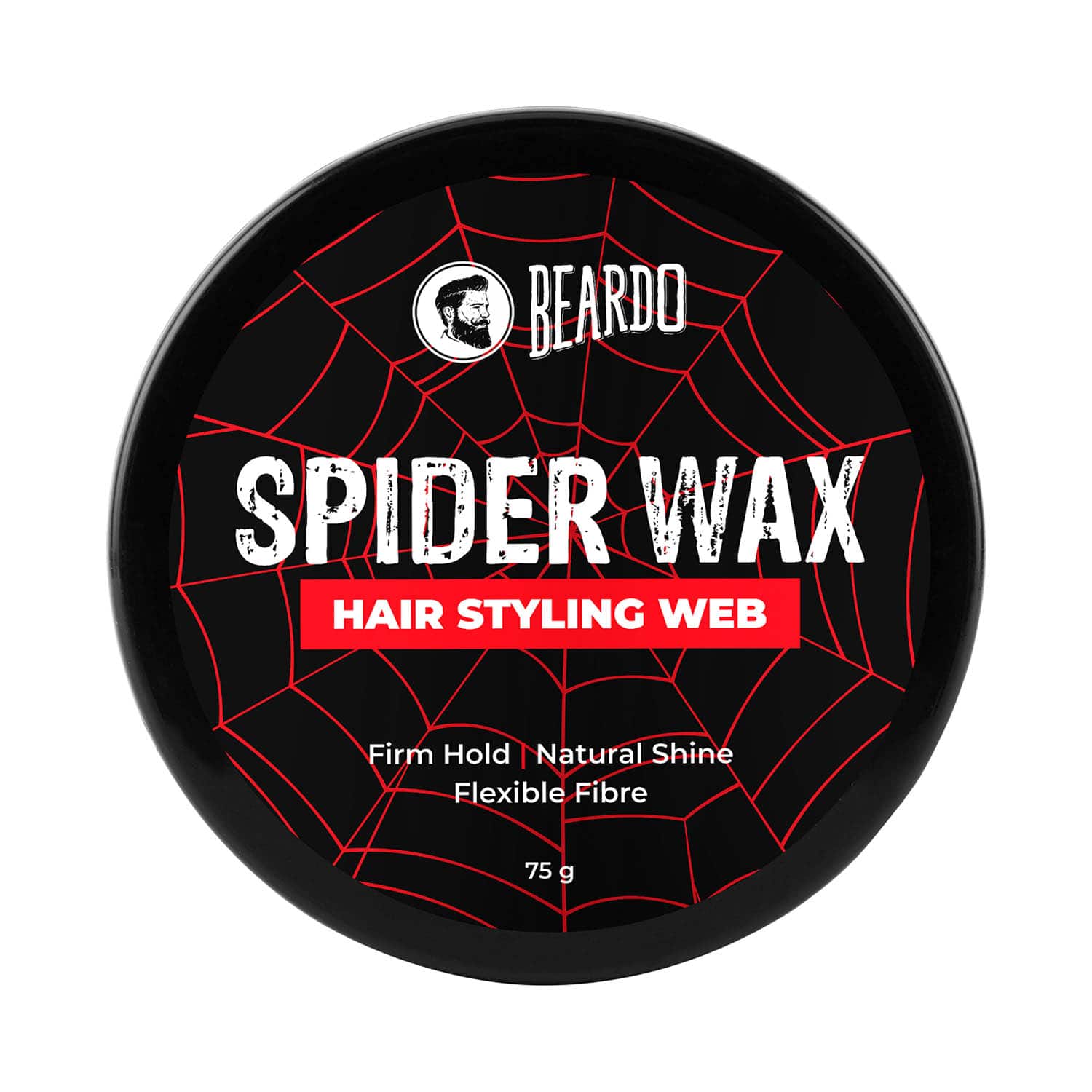 Beardo | Beardo Spider Wax Hair Styling Web, Sclupting Fiber Strong Hold Natural Shine (75g)
