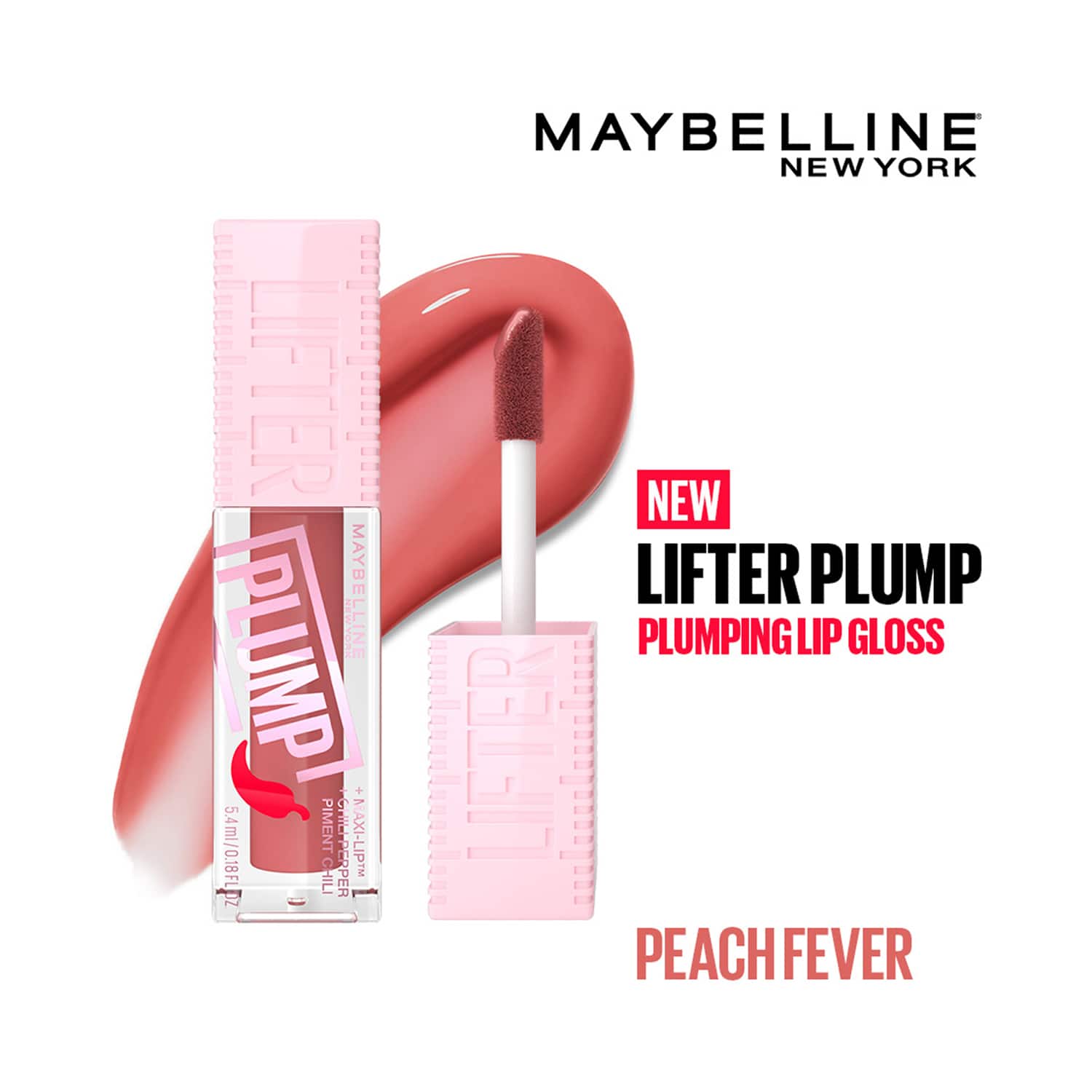 Maybelline New York | Maybelline New York Lifter Plump Plumping Lip Gloss - Peach Fever (5 ml)