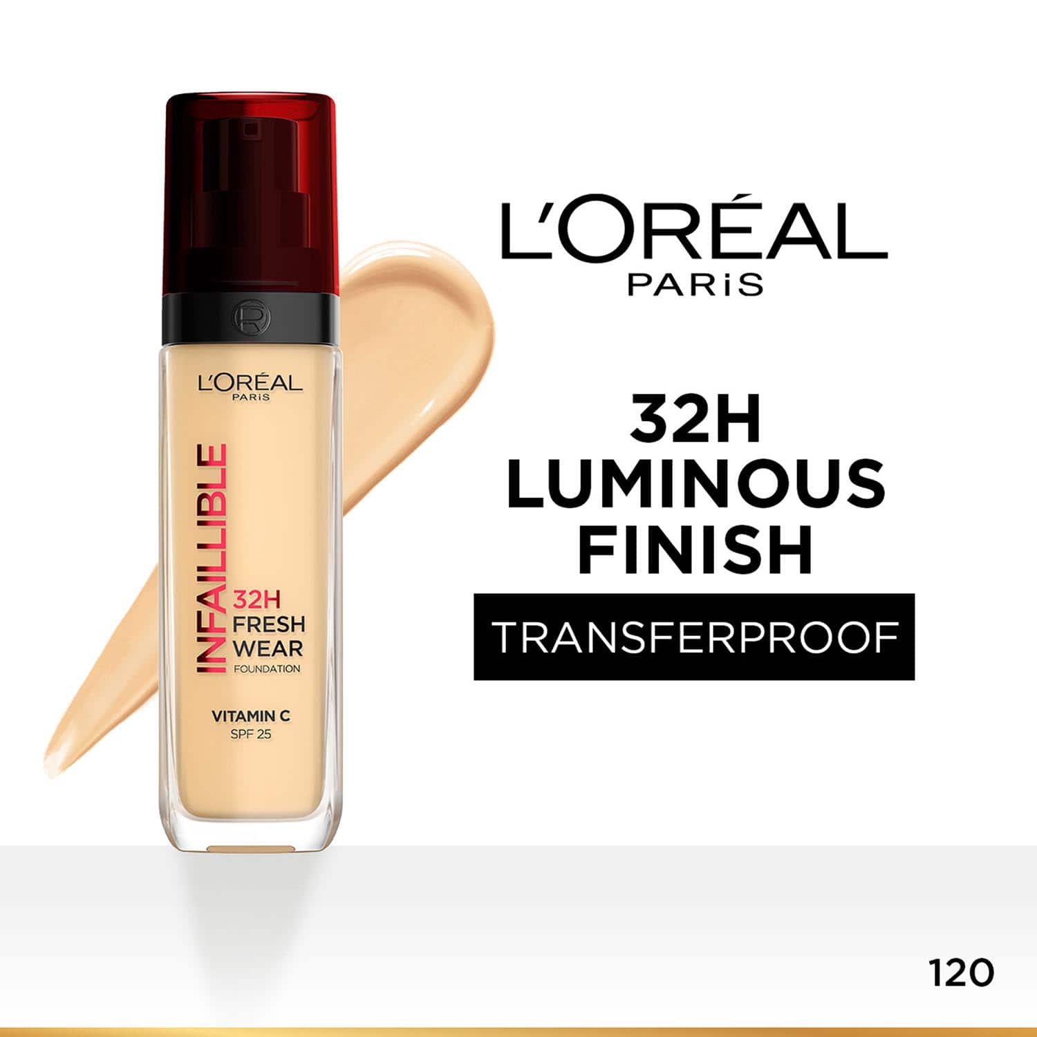 L'Oreal Paris | L'Oreal Paris Infallible 32H Fresh Wear Foundation - Shade No 120 (30 ml)