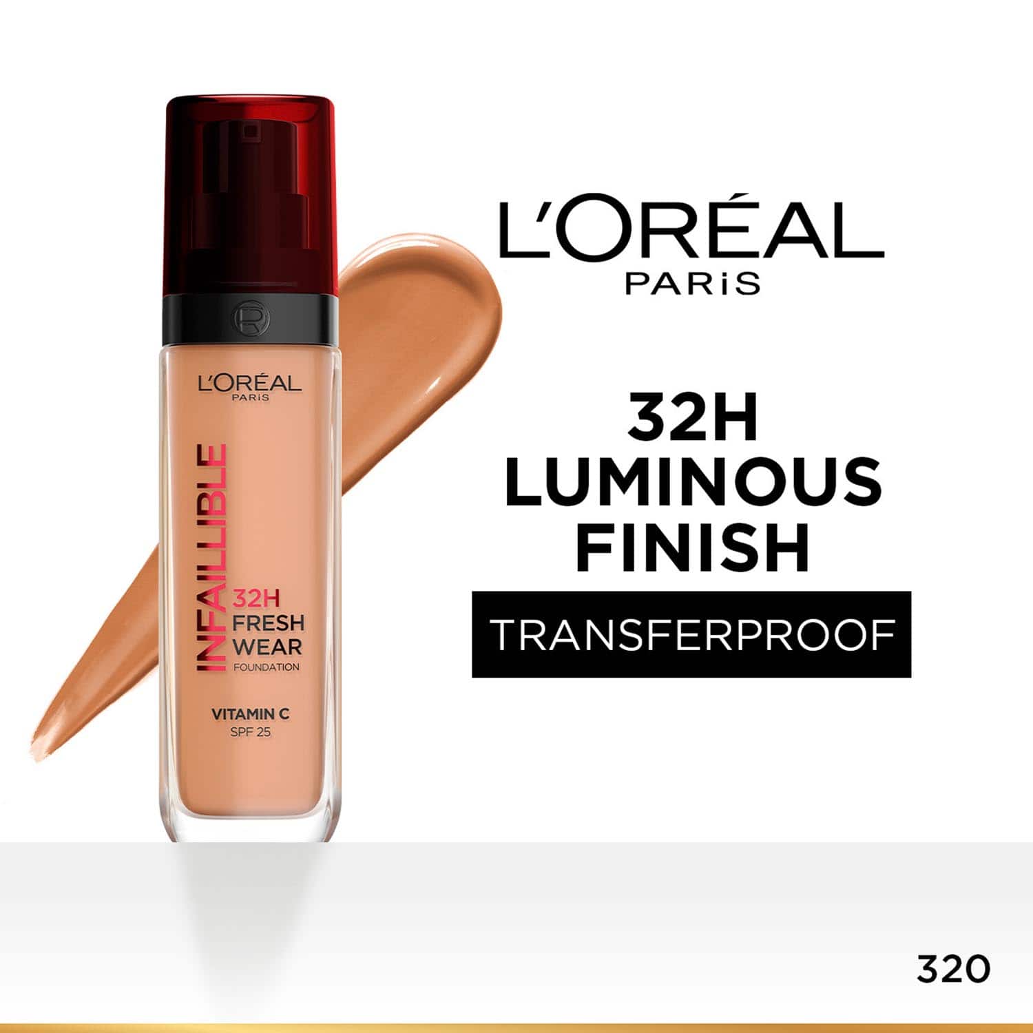 L'Oreal Paris | L'Oreal Paris Infallible 32H Fresh Wear Foundation - Shade No 320 (30 ml)