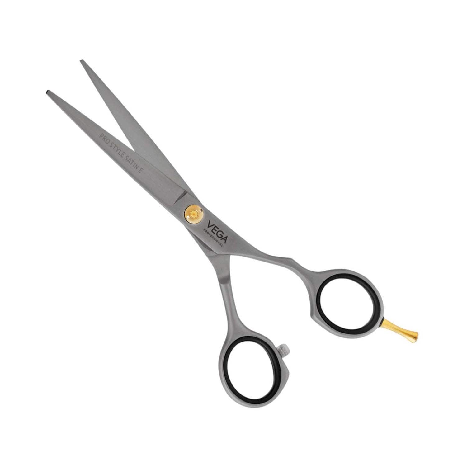 VEGA Professional | VEGA Professional Pro Style Satin E 6 Silver line Hairdressing Scissor - VPMSC-15