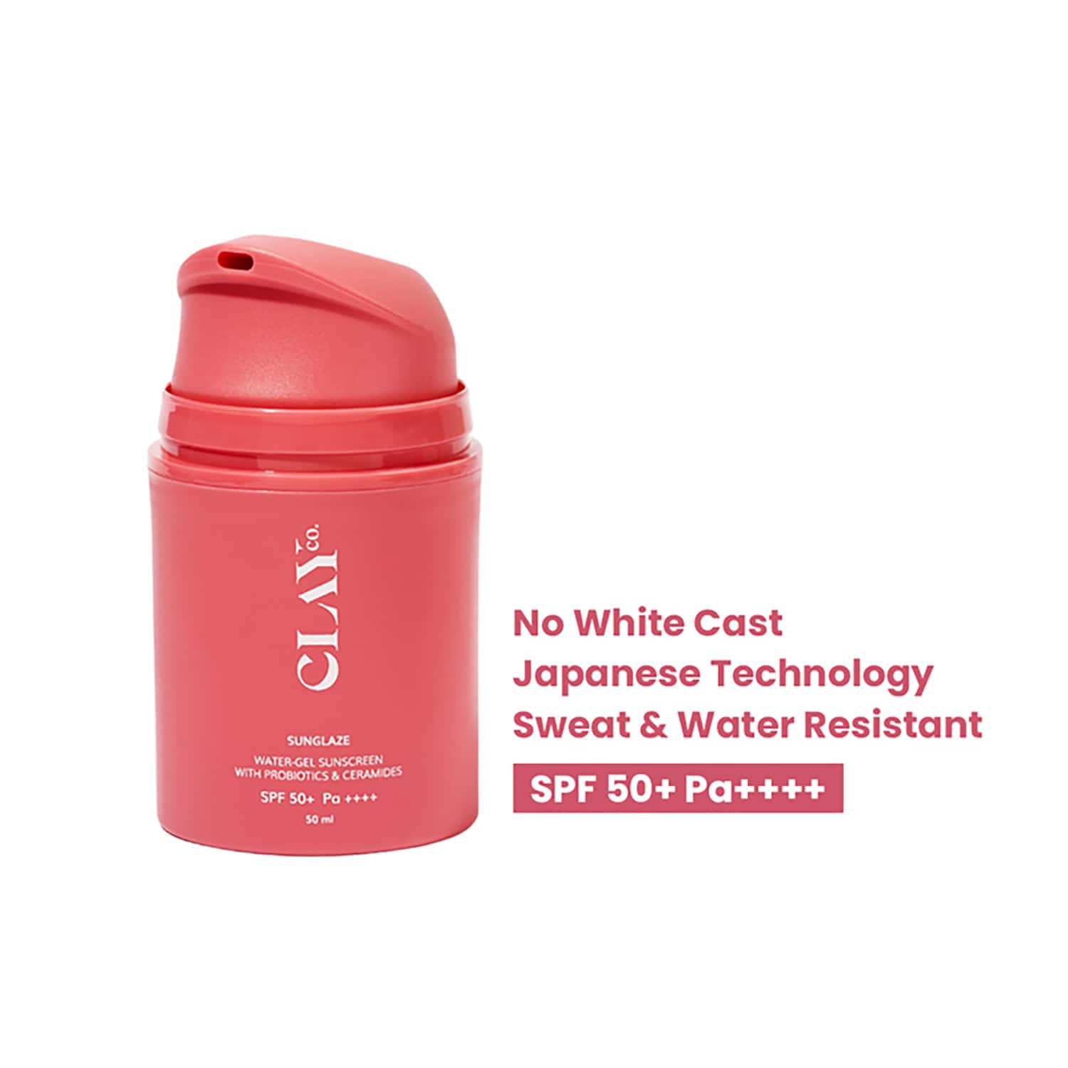 ClayCo. | ClayCo Sunglaze Sunscreen SPF 50 PA ++++ with Probiotic & Ceramides (50 ml)