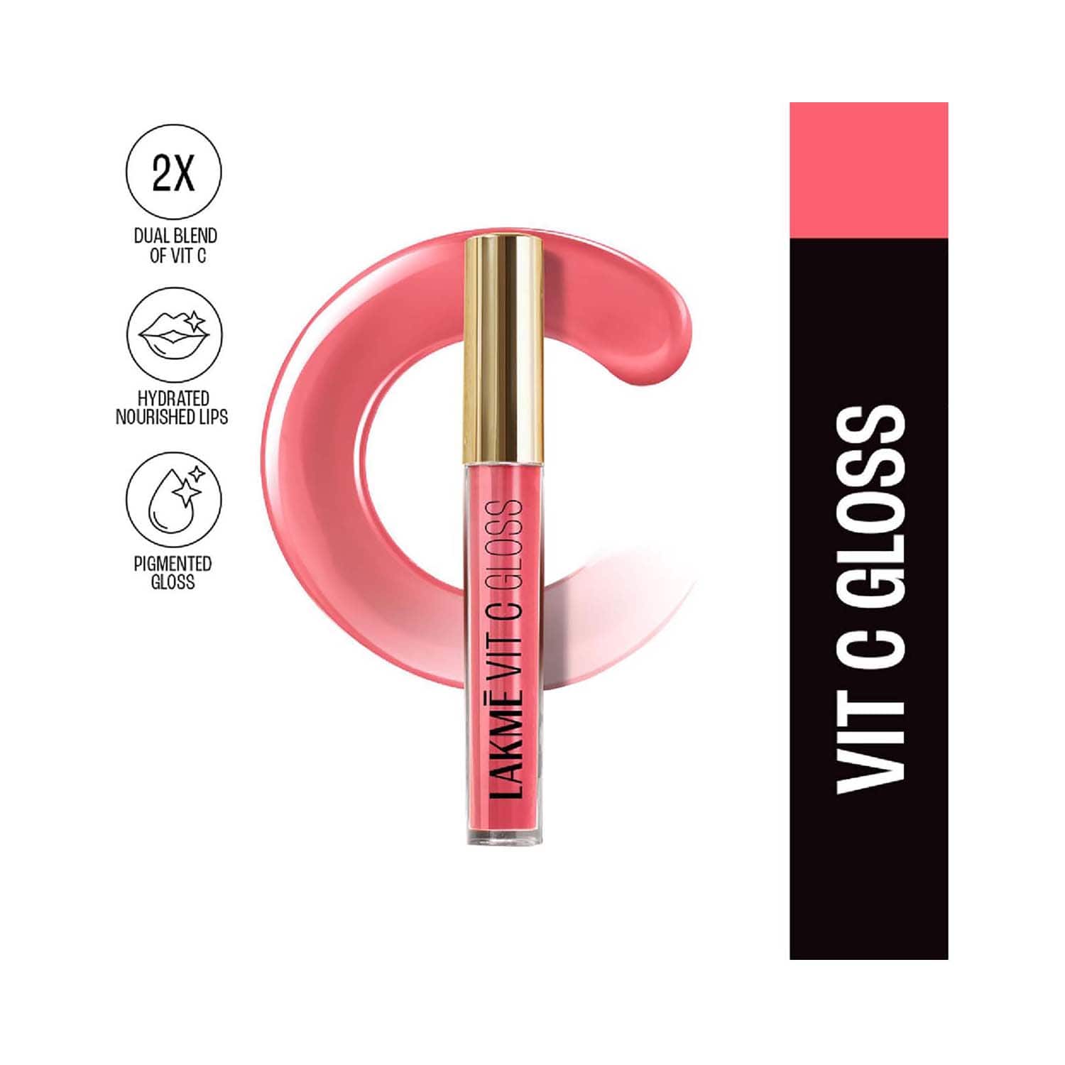 Lakme | Lakme Superglowvit-C Gloss - Peachy Nude C2 (2.5 ml)