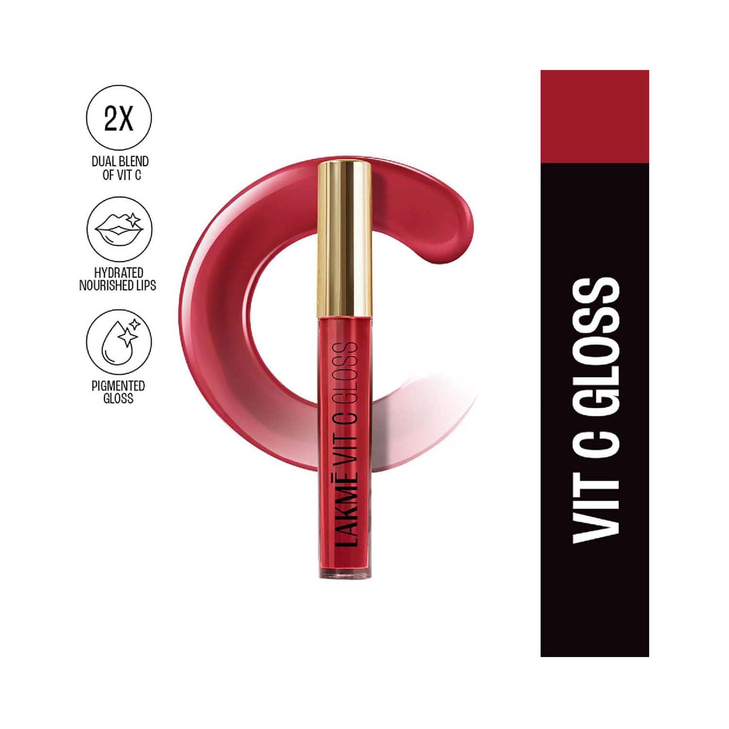 Lakme | Lakme Superglowvit-C Gloss - Cherry Red C3 (2.5 ml)