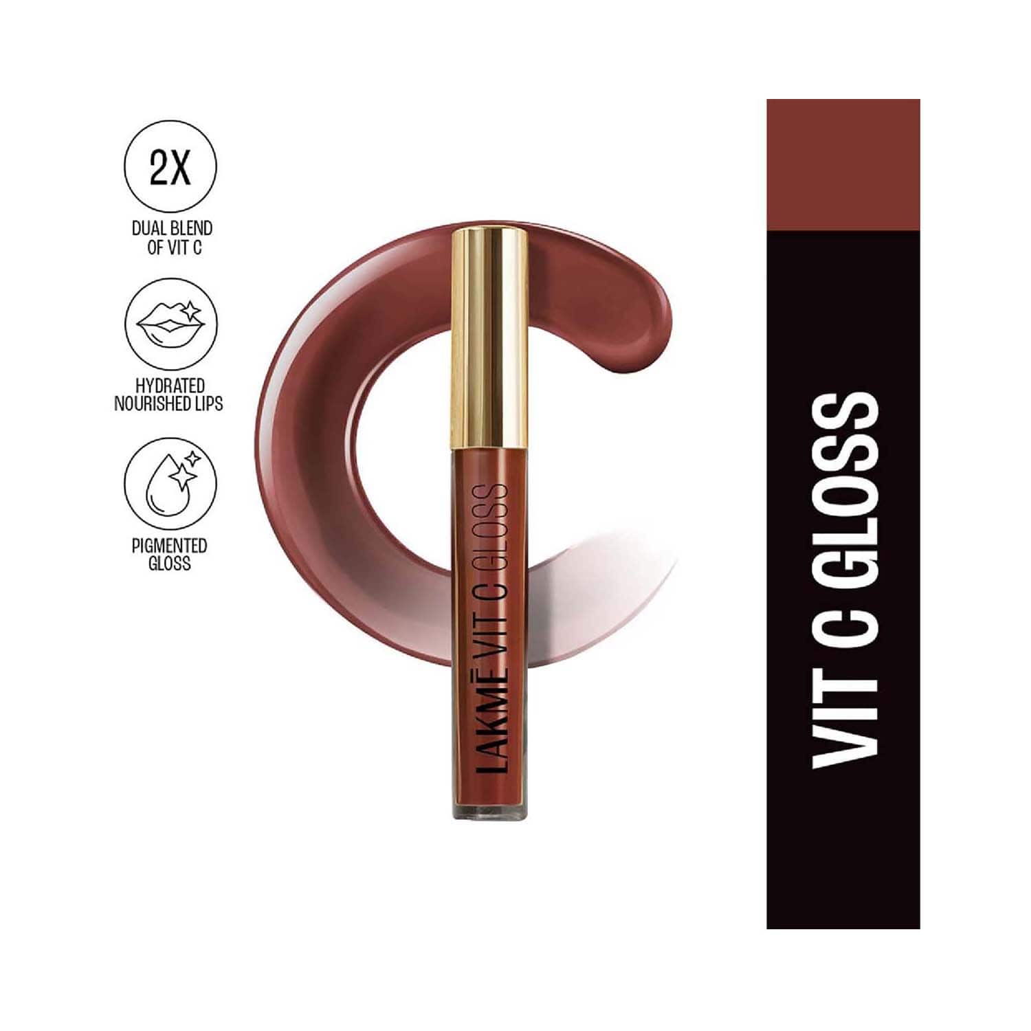 Lakme | Lakme Superglowvit-C Gloss - Coca Brown C4 (2.5 ml)