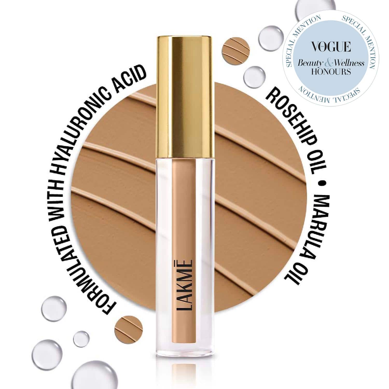 Lakme | Lakme 9to5 Hya Matte Liquid Concealer - Almond (2 ml)