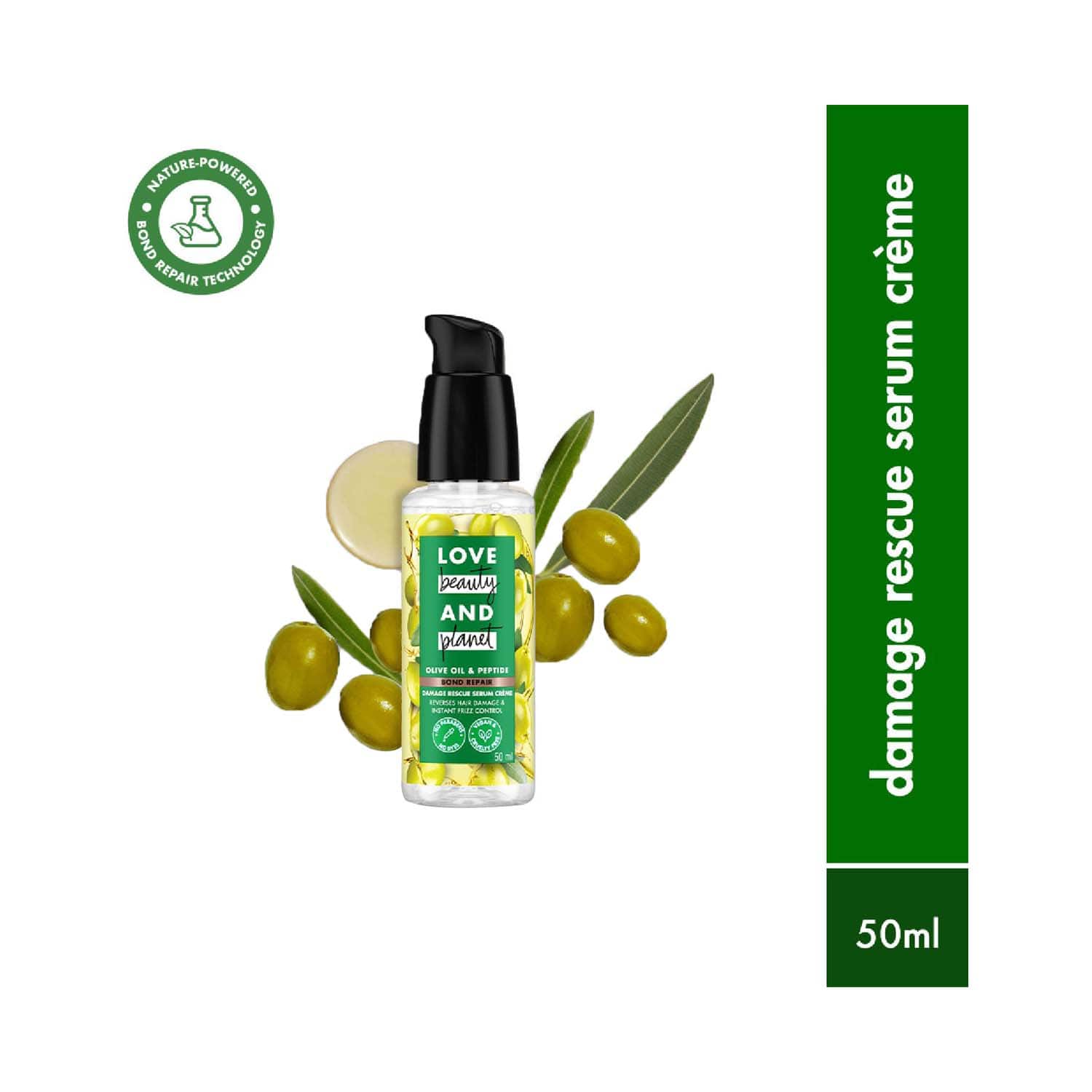 LOVE beauty AND planet | LOVE beauty AND planet Olive Oil & Peptide Bond Repair Damage Rescue Serum Creme (50 ml)