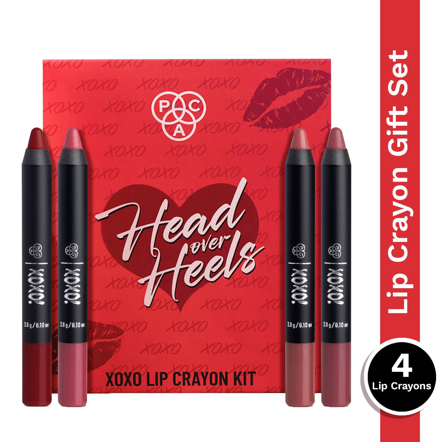 PAC | PAC Xoxo Lip Crayon Kit - Head Over Heels (4 pcs)